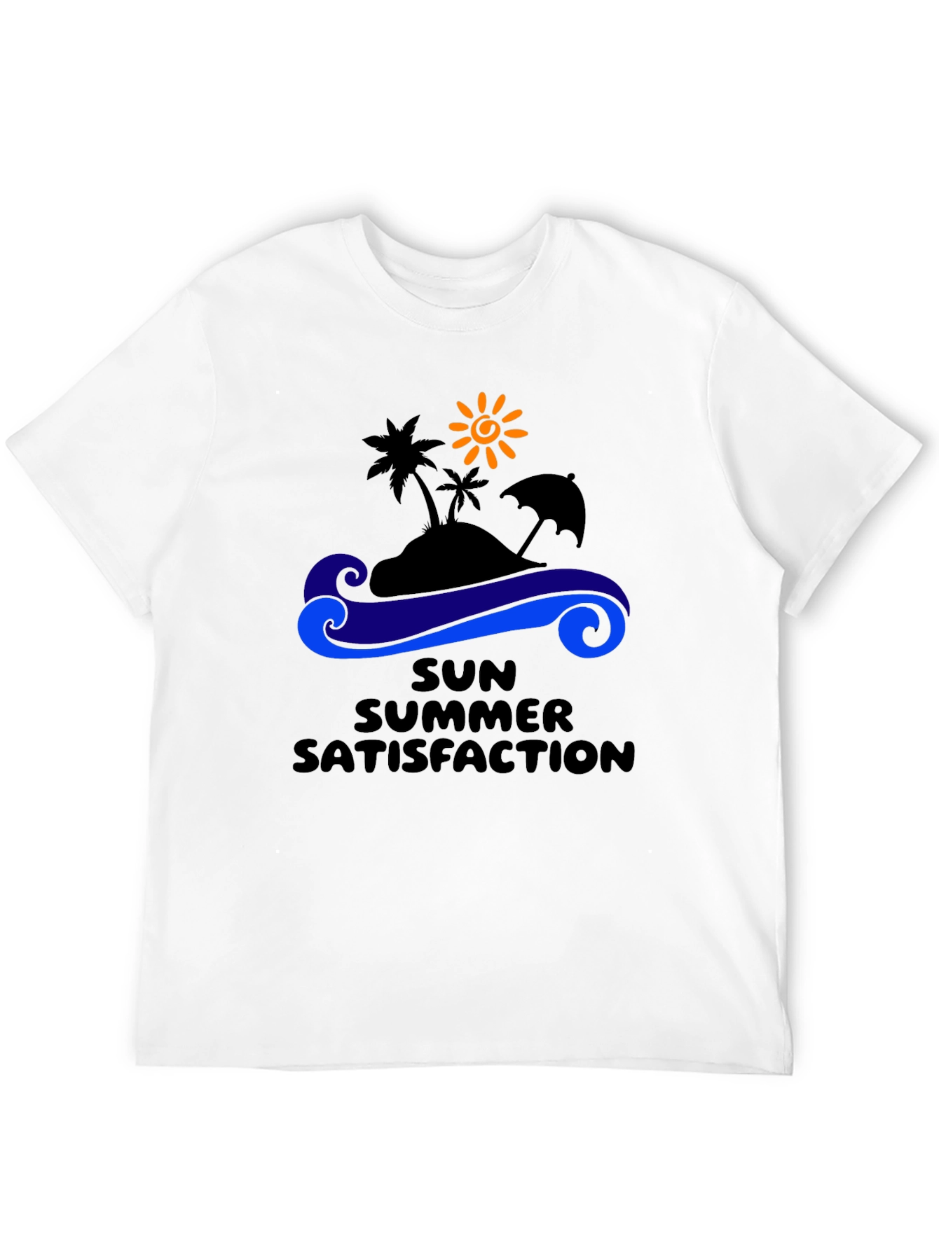 Black Summer Satisfaction Black Graphic T-Shirt view 12