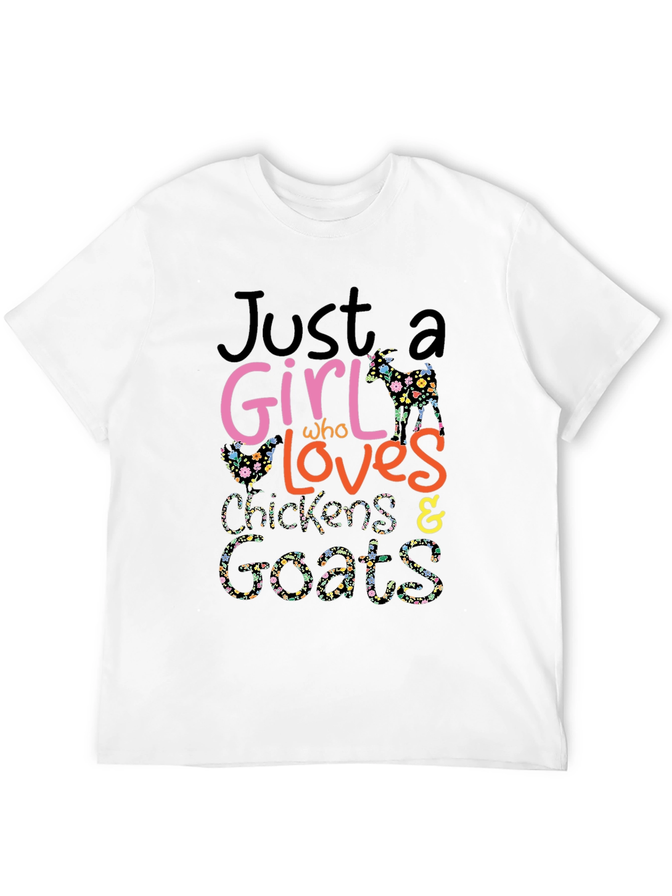 Black Girl Loves Chickens & Goats T-Shirt view 12