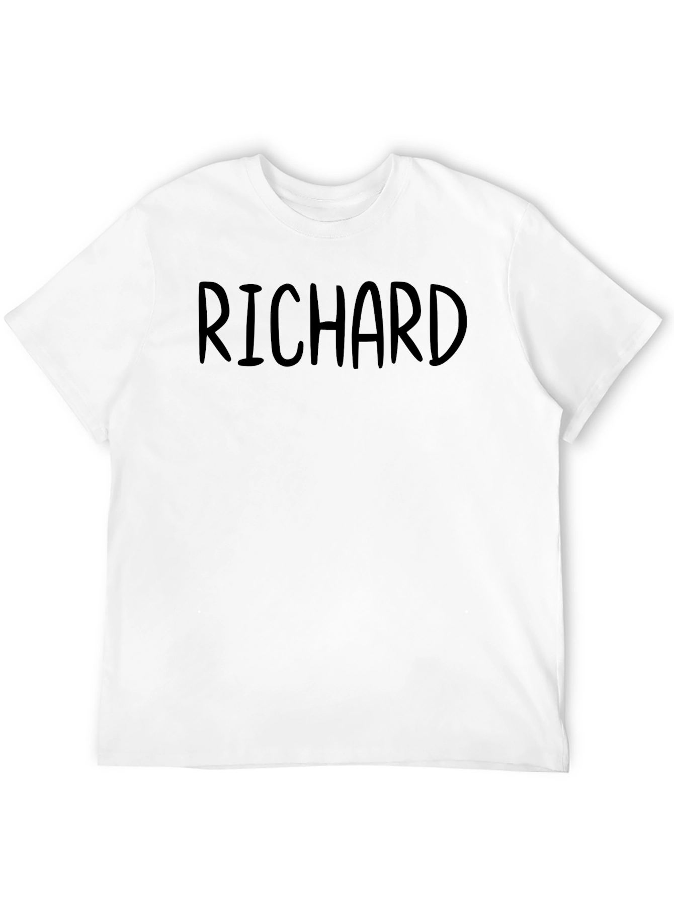 Black Richard T-Shirt - Black Crew Neck Tee view 12