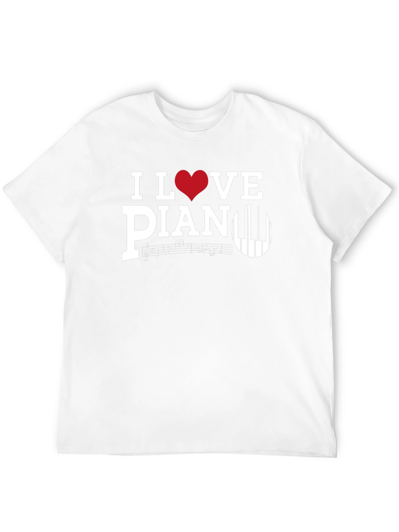 Black I Love Piano T-Shirt, Music Lover Tee view 12