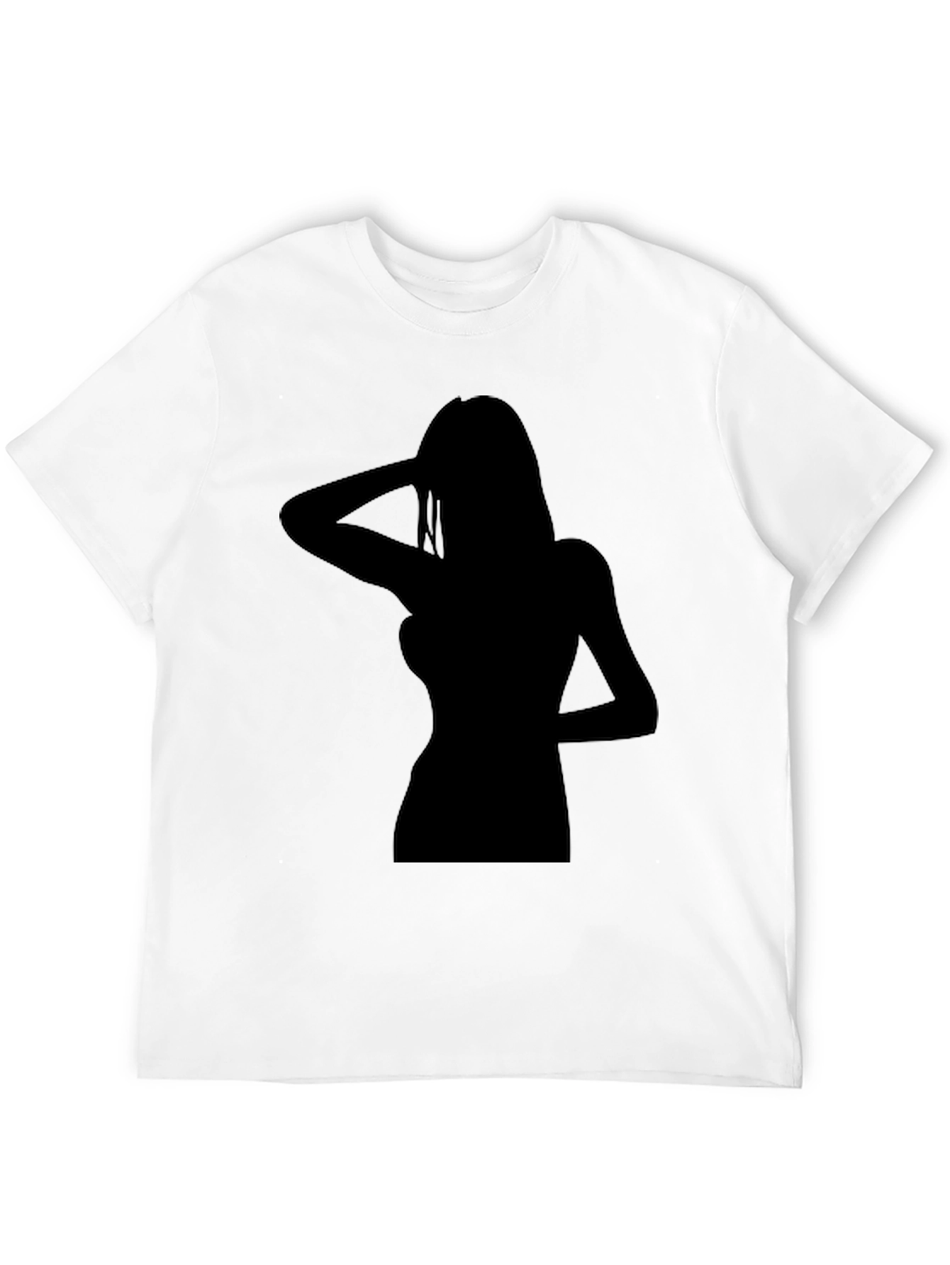 Black Silhouette Graphic Tee - Classic Black T-Shirt view 12