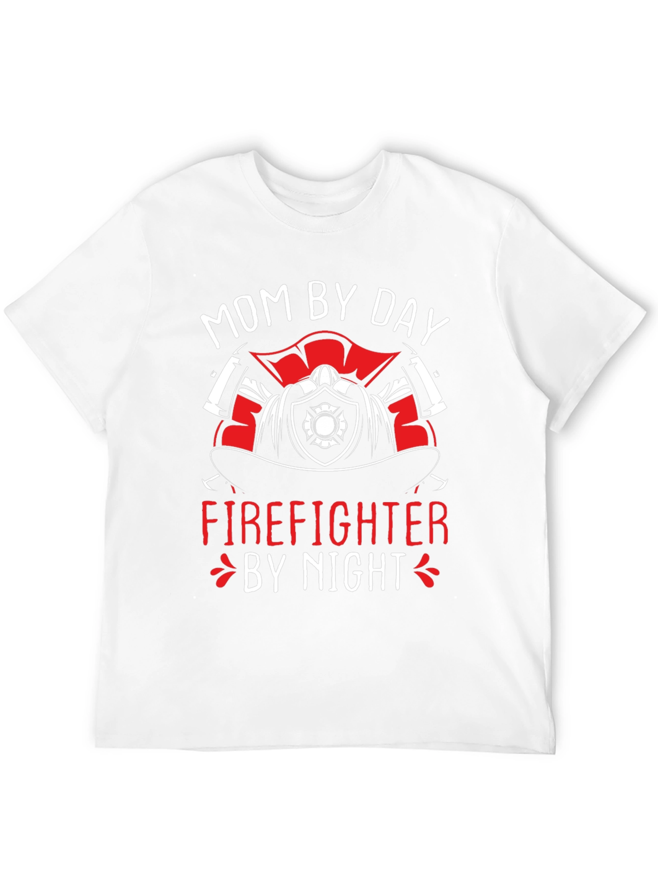 Black Mom Firefighter Graphic T-Shirt view 12