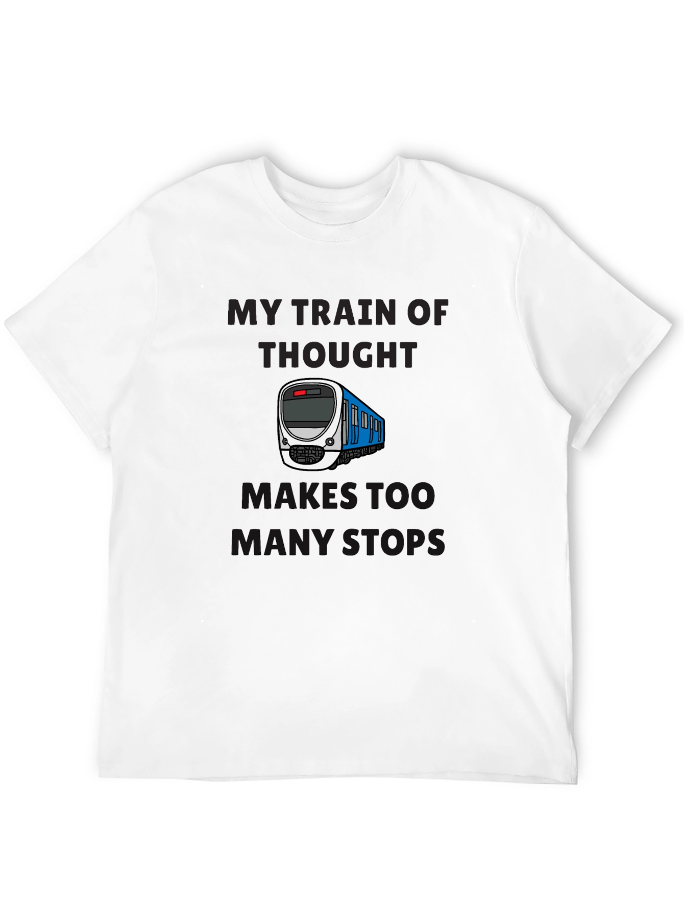 Black Train of Thought T-Shirt - Too Many Stops view 12