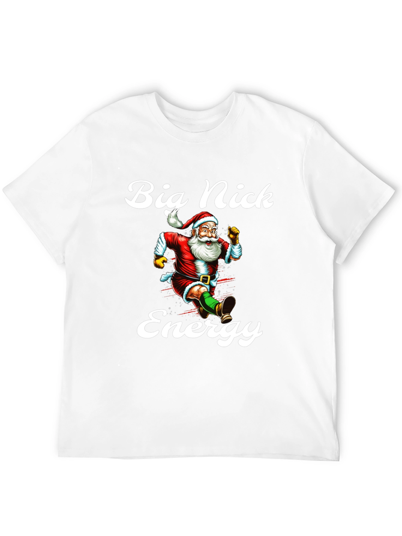 Black Big Nick Energy Santa T-Shirt view 12