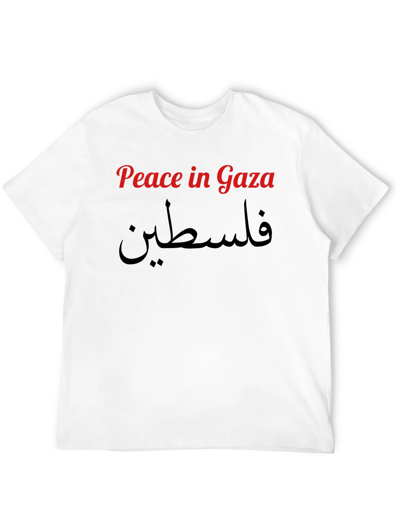Black Peace in Gaza Graphic Tee - Black view 12