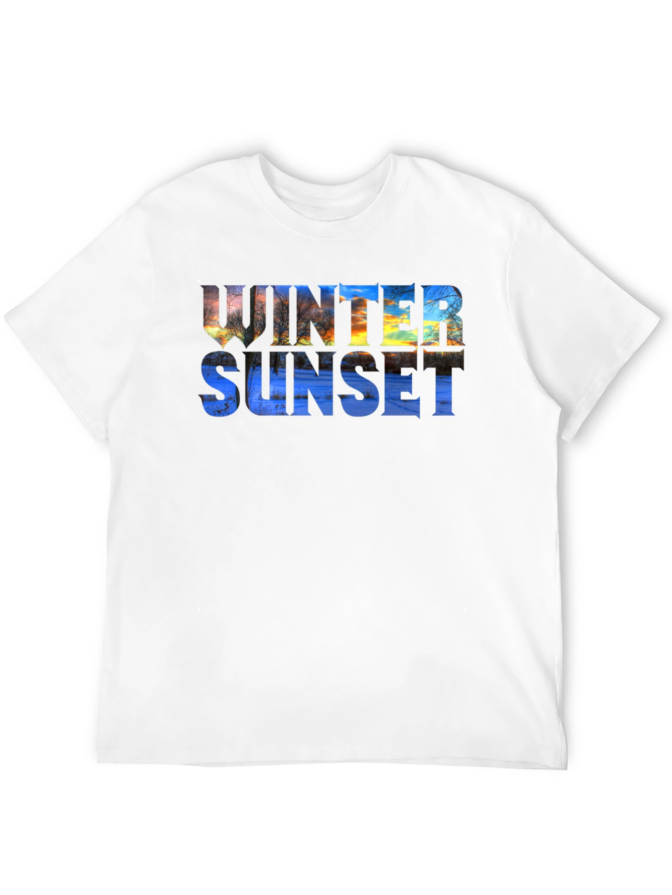 Black Winter Sunset Graphic T-Shirt - Stylish & Unique view 12