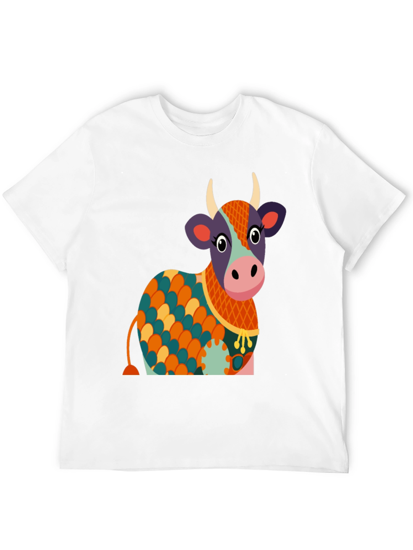 Black Cow Graphic Tee - Whimsical Print Shirt view 12
