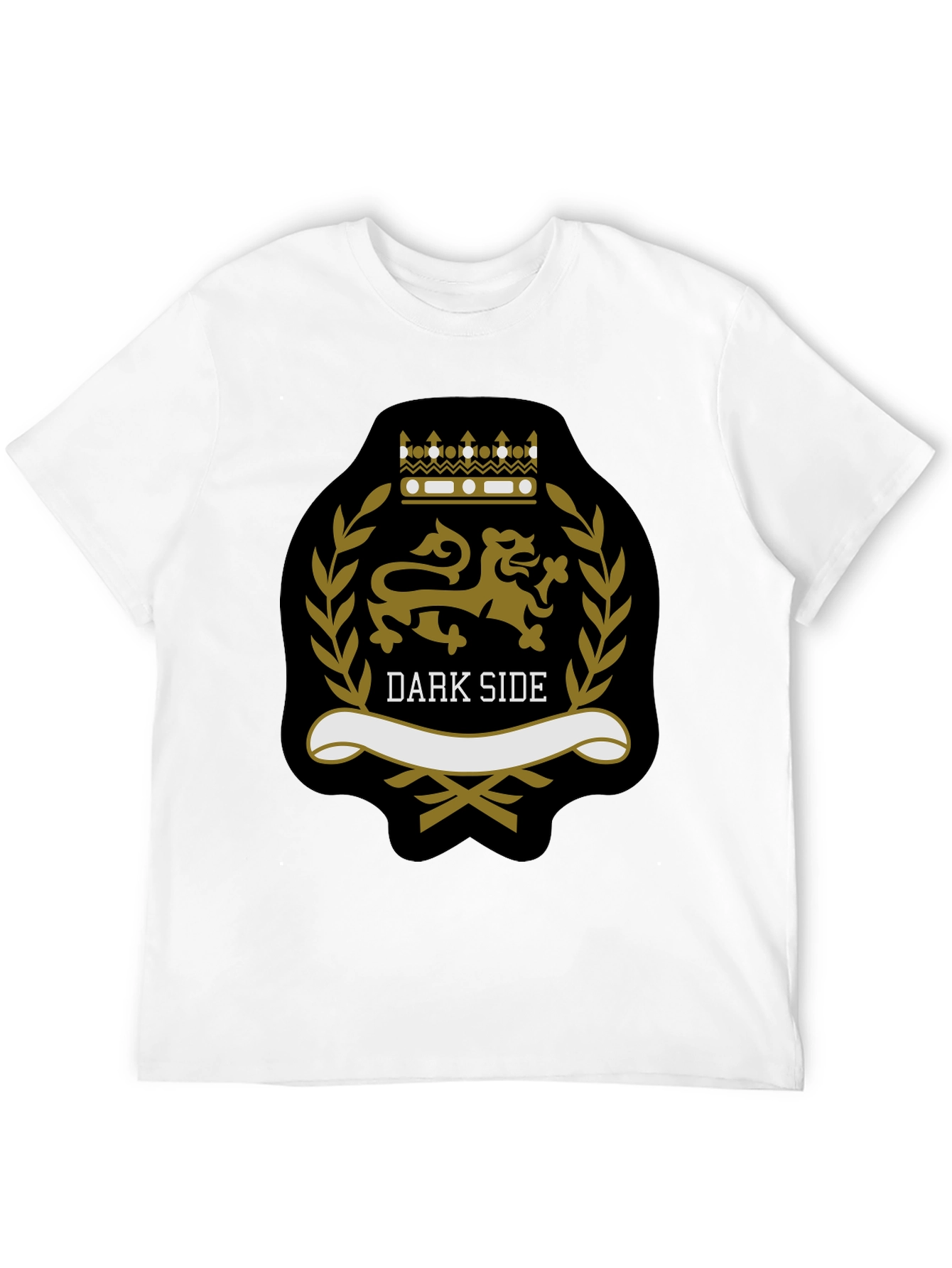 Black Dark Side Lion Crest Graphic Tee - Stylish Menswear view 12