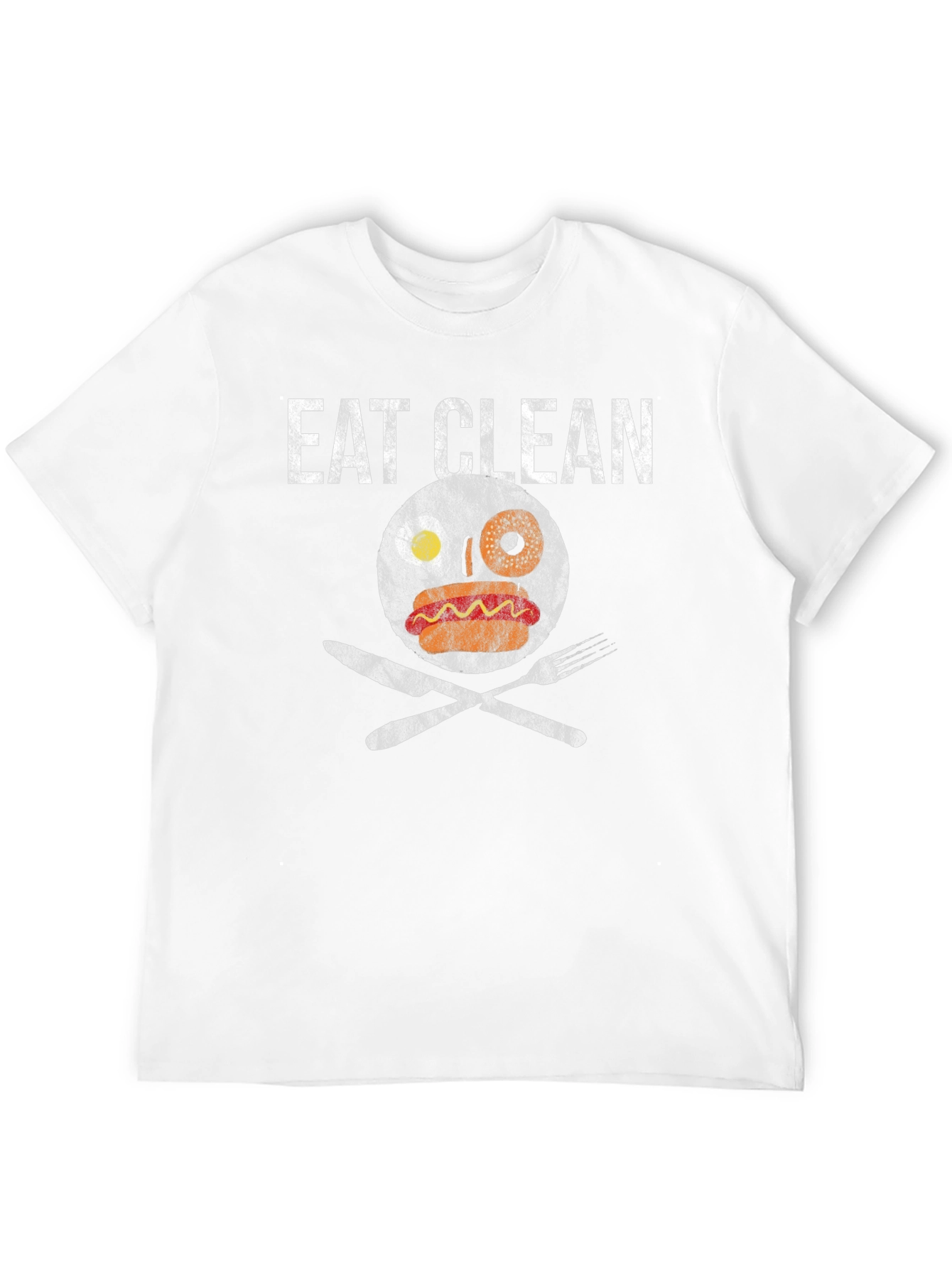 Black Eat Clean Graphic Tee Funny Foodie T-Shirt view 12