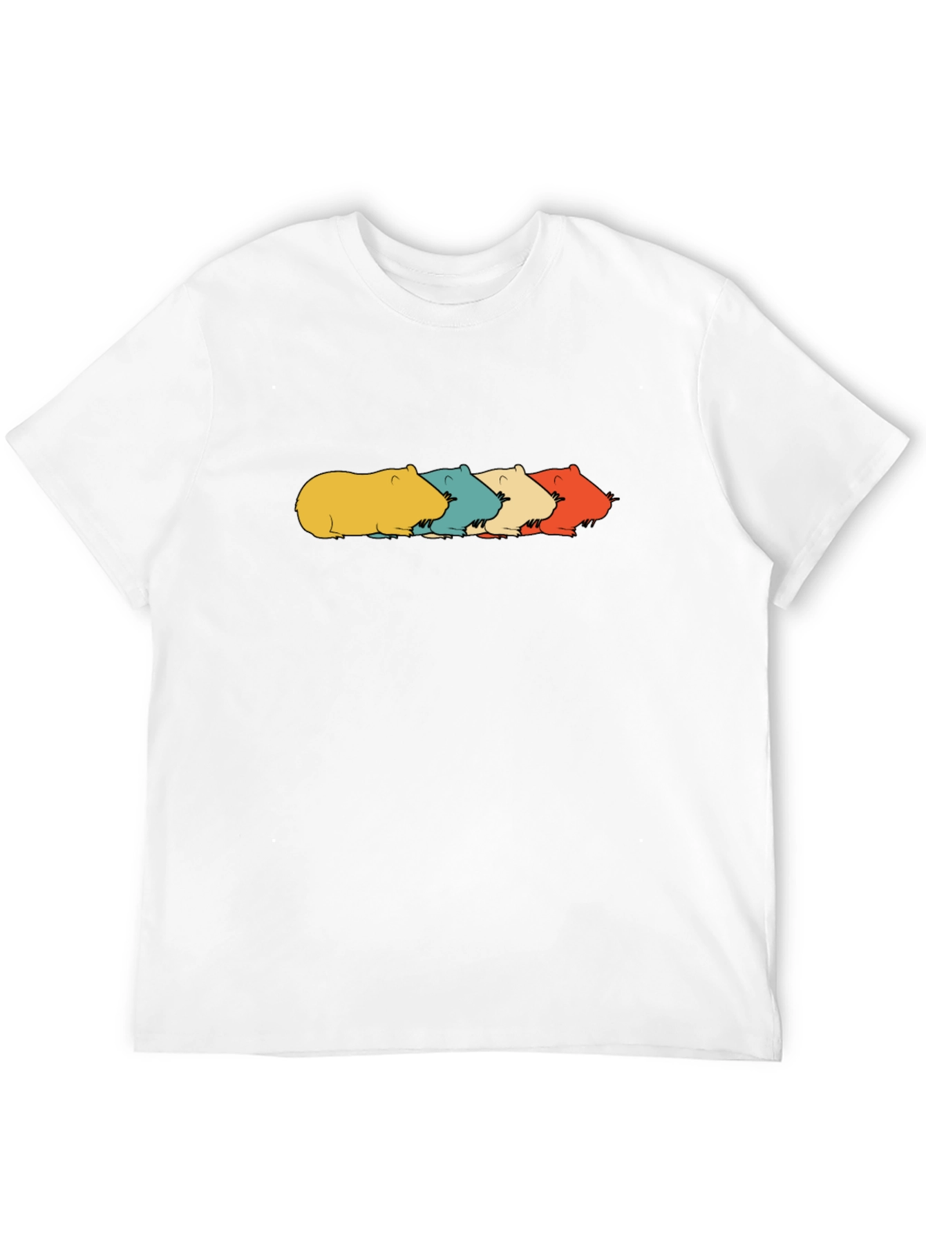 Black Capybara Retro T-Shirt - Cool Rodent Tee view 12