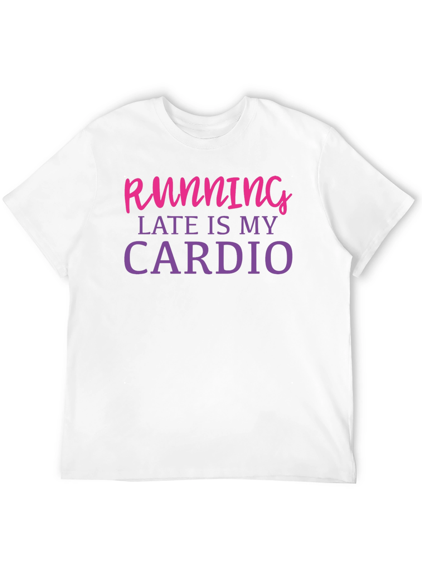 Black Running Late Is My Cardio Graphic Tee view 12