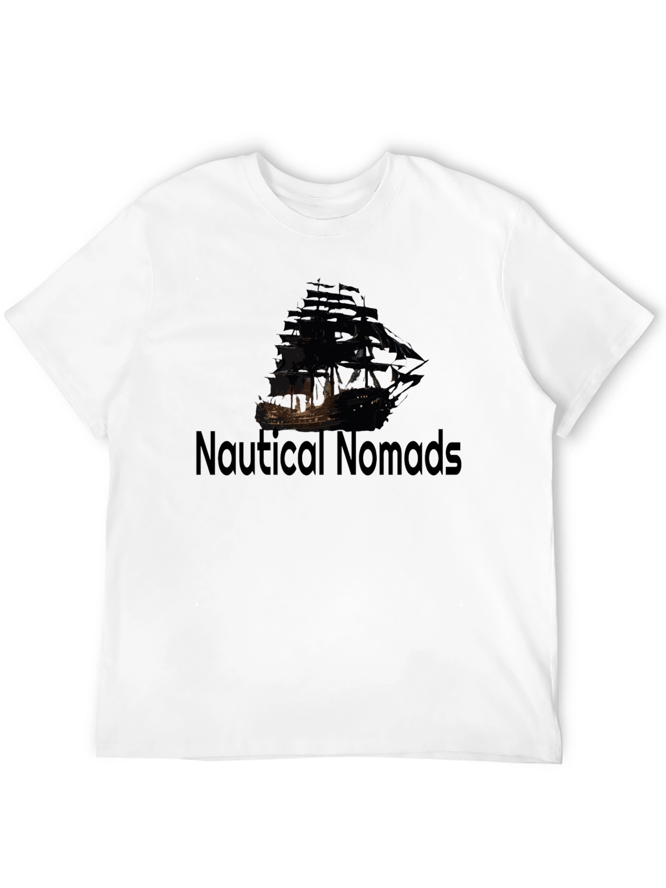 Nautical Nomads Black Pirate Ship Graphic Tee - 12