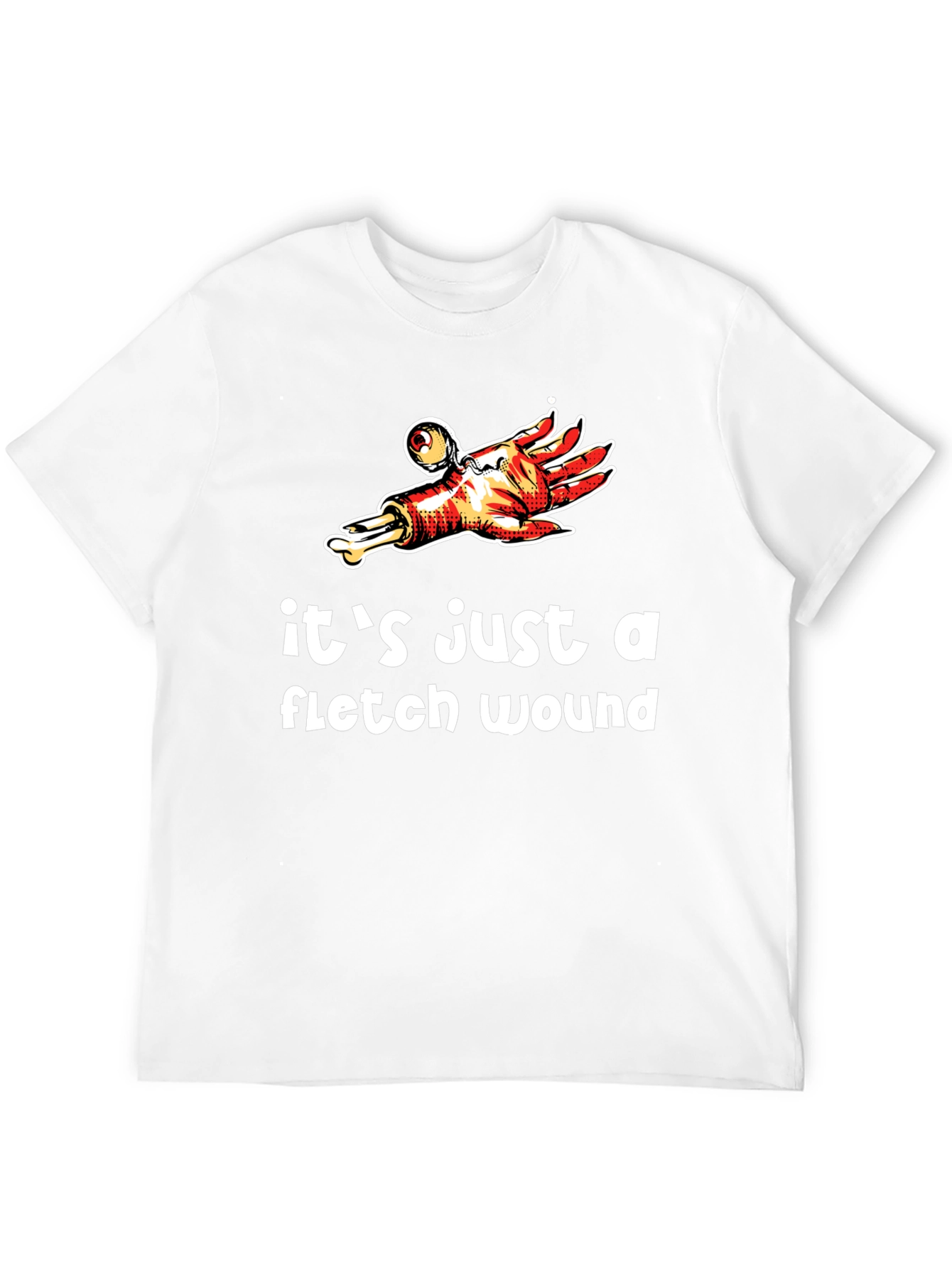 Black It's Just A Flesh Wound T-Shirt view 12