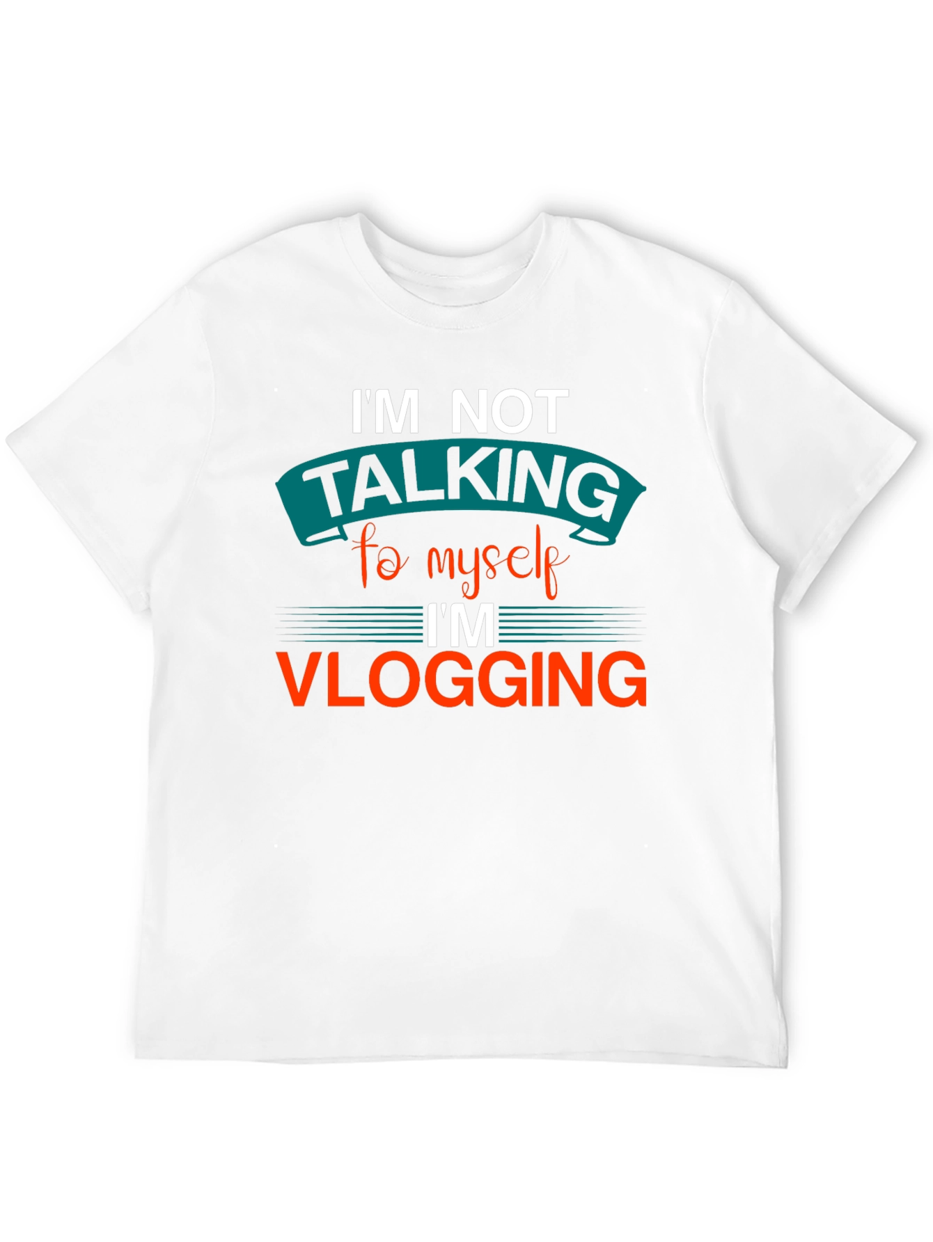 Black I'm Not Talking to Myself Vlogging T-Shirt view 12