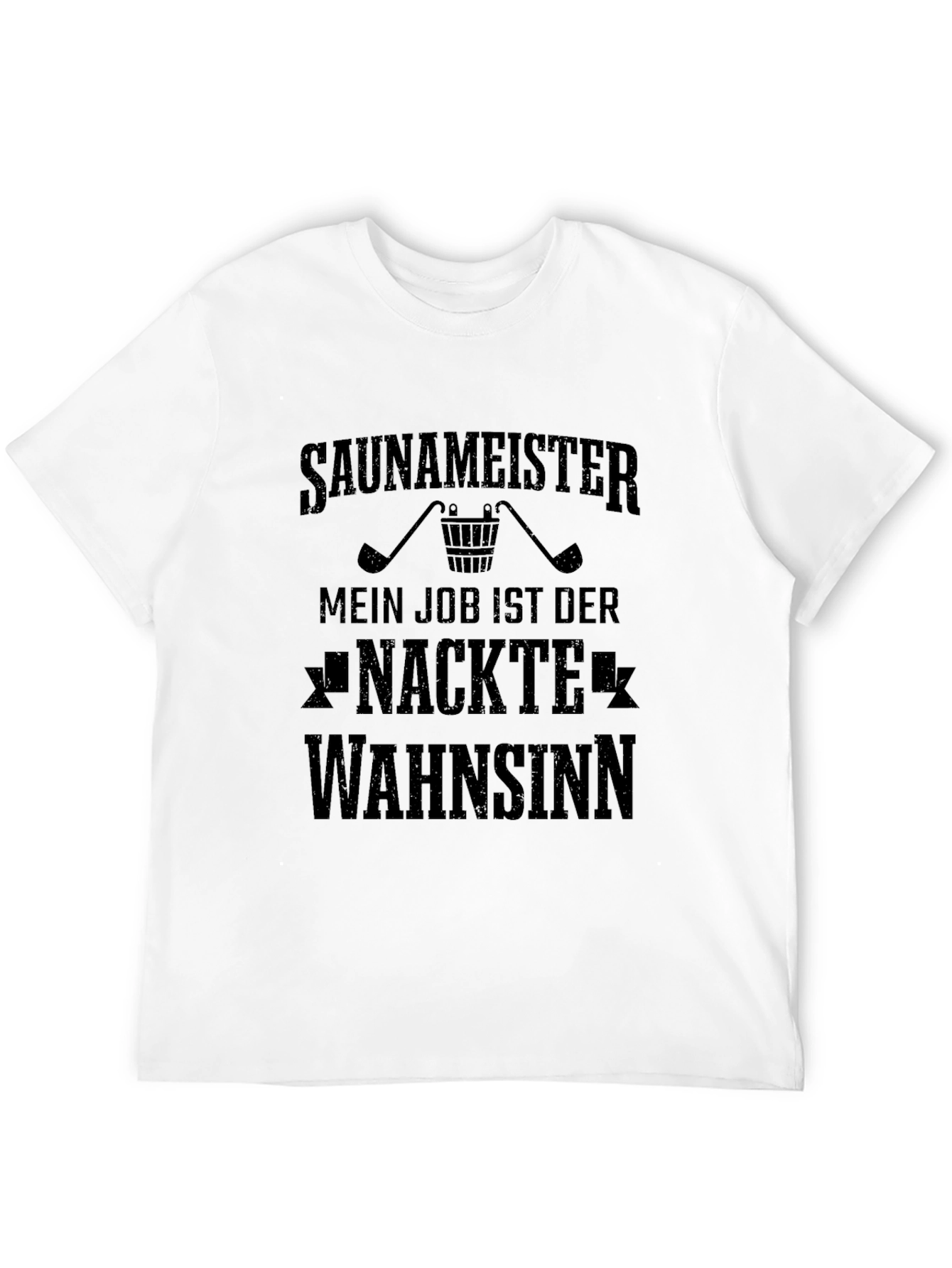 Black Saunameister Naked Madness Black Graphic T-Shirt view 12