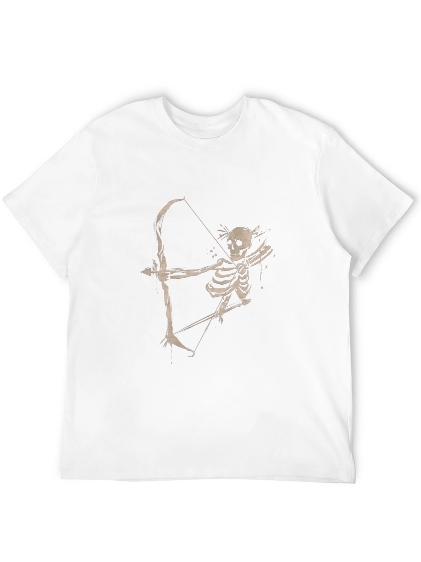 Black Skeleton Archer Graphic Tee - Classic Black T-Shirt view 12