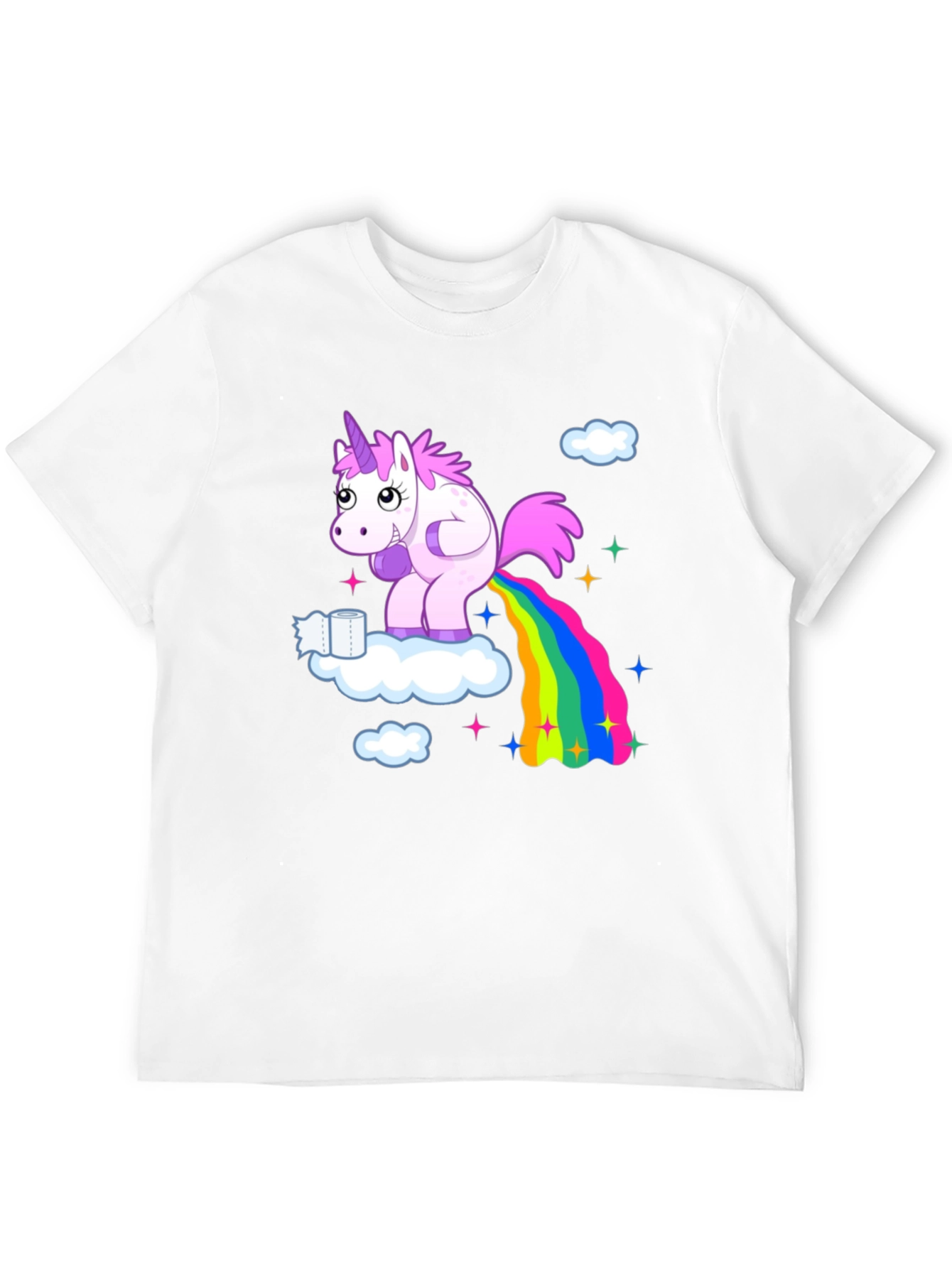 Black Unicorn Rainbow Humor T-Shirt view 12