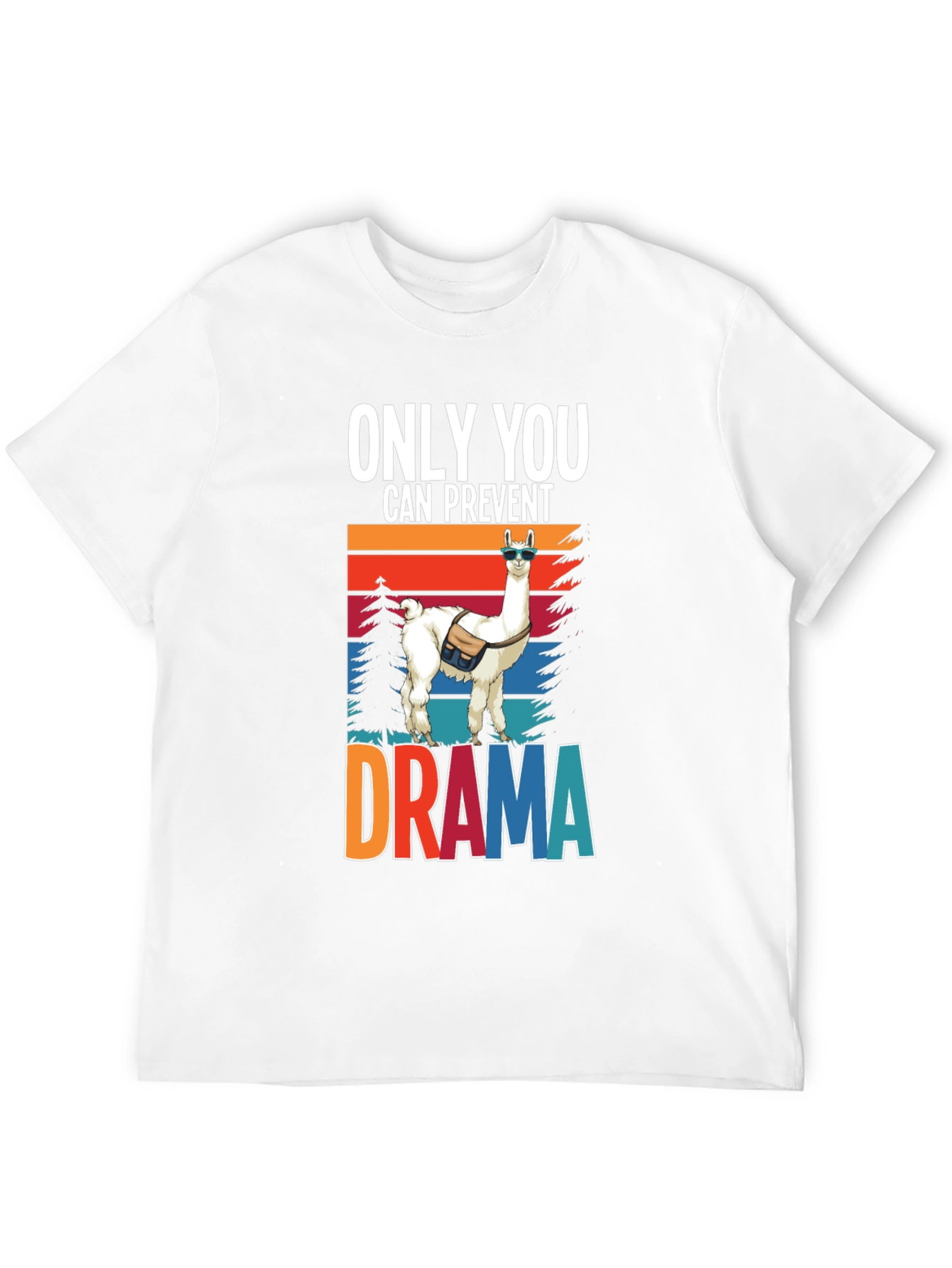 Black Only You Can Prevent Drama Llama Graphic Tee view 12