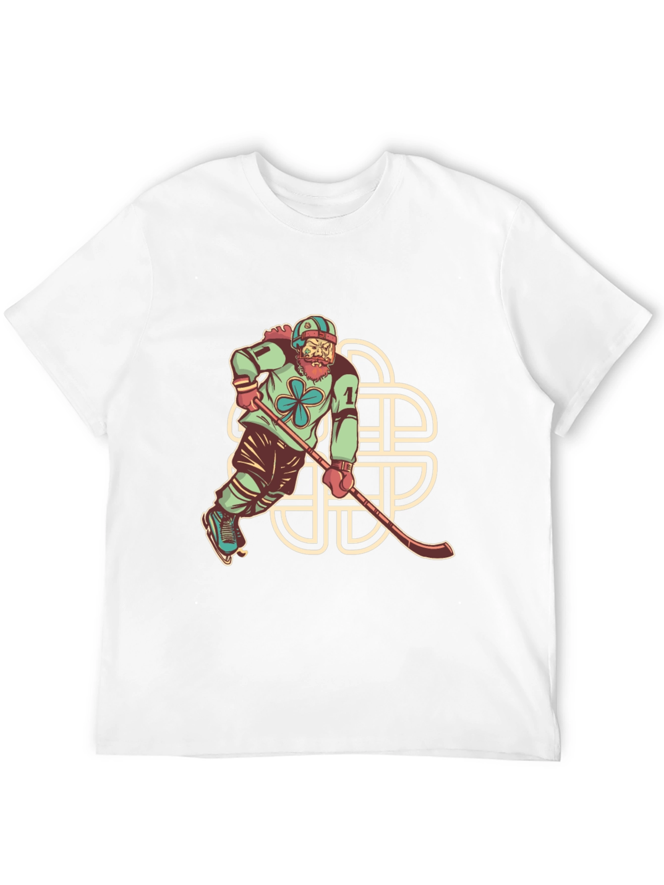 Black Lucky Hockey Player Graphic Tee - St. Patrick's Day view 12