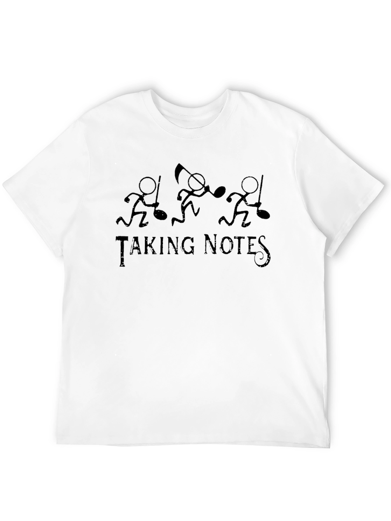 Black Taking Notes Funny Graphic Tee - Black view 12
