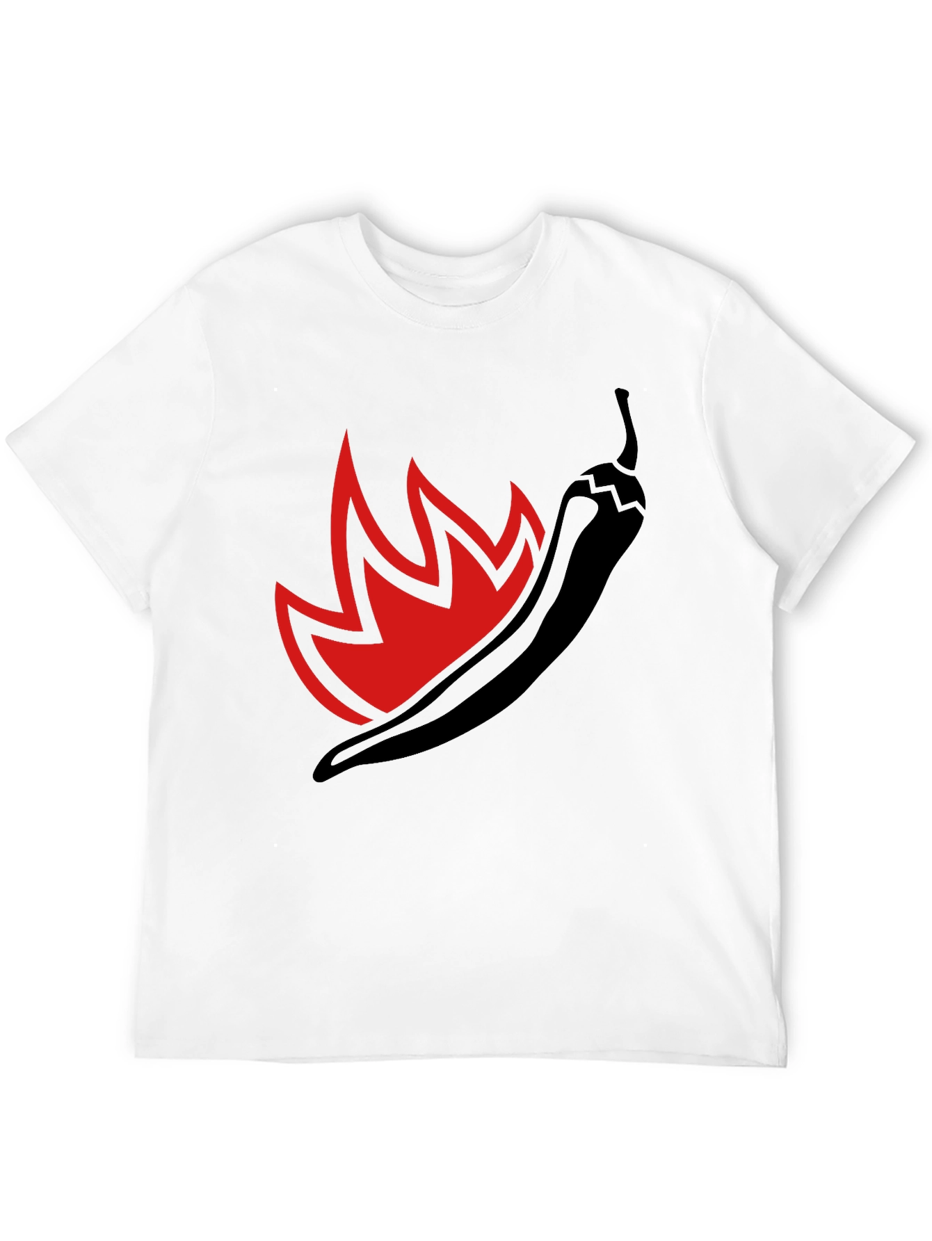 Spicy Pepper Graphic Tee - Black Cotton T-Shirt - 12