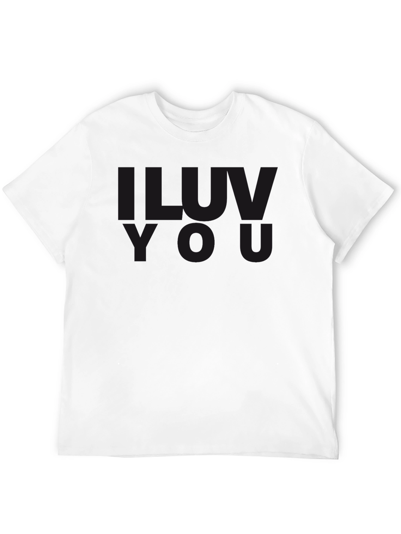 Black LUV U Graphic Tee - Soft Black T-Shirt view 12