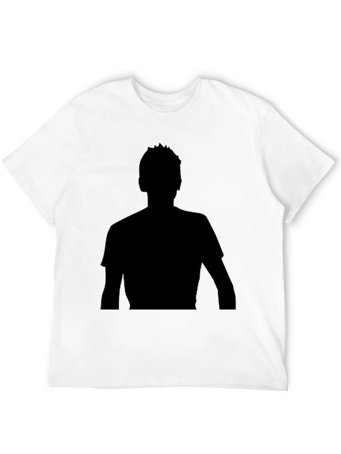 Black Silhouette Graphic Tee - Classic Black Cotton Blend Comfort view 12