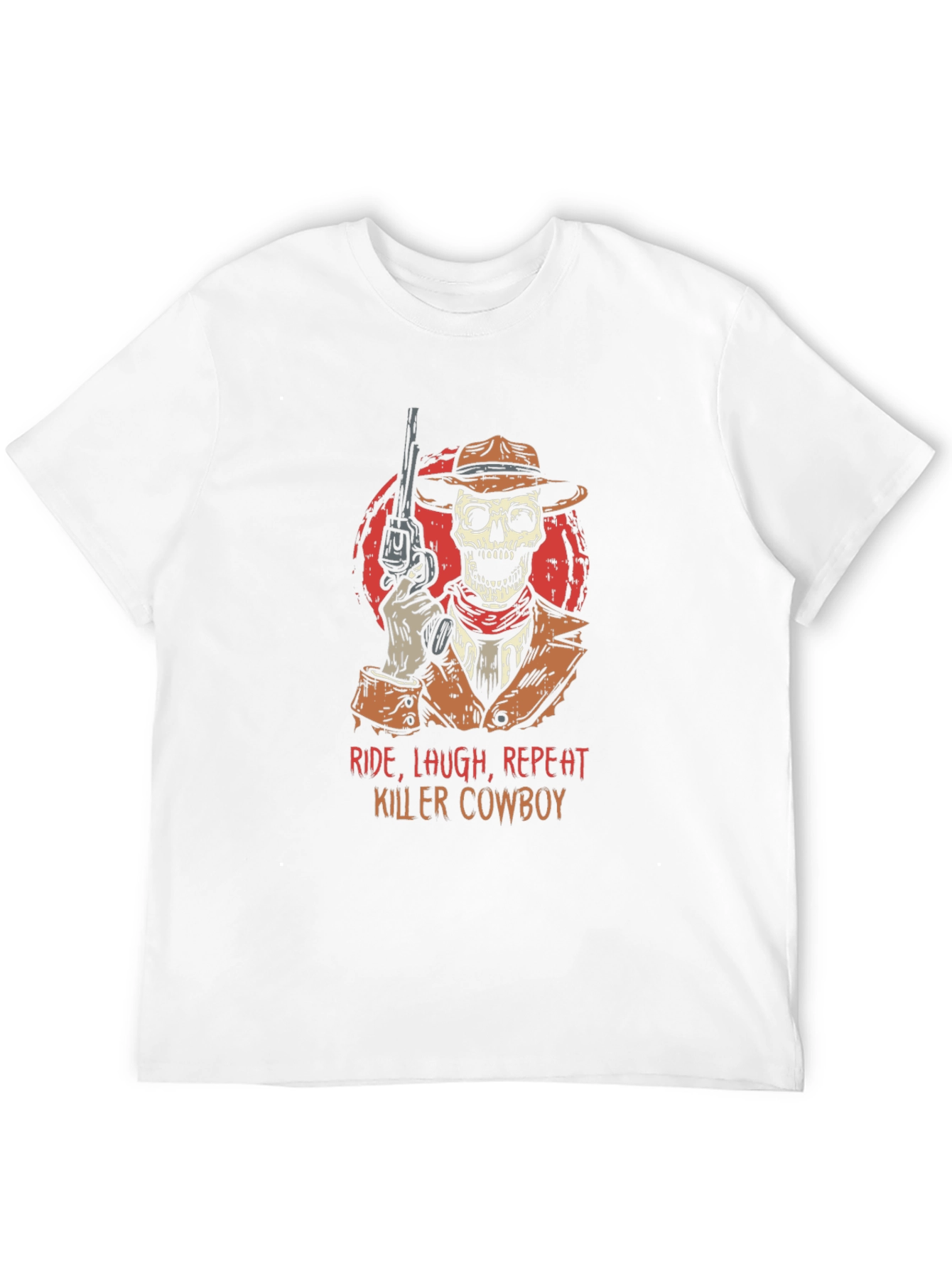 Black Ride, Laugh, Repeat Killer Cowboy Graphic Tee view 12