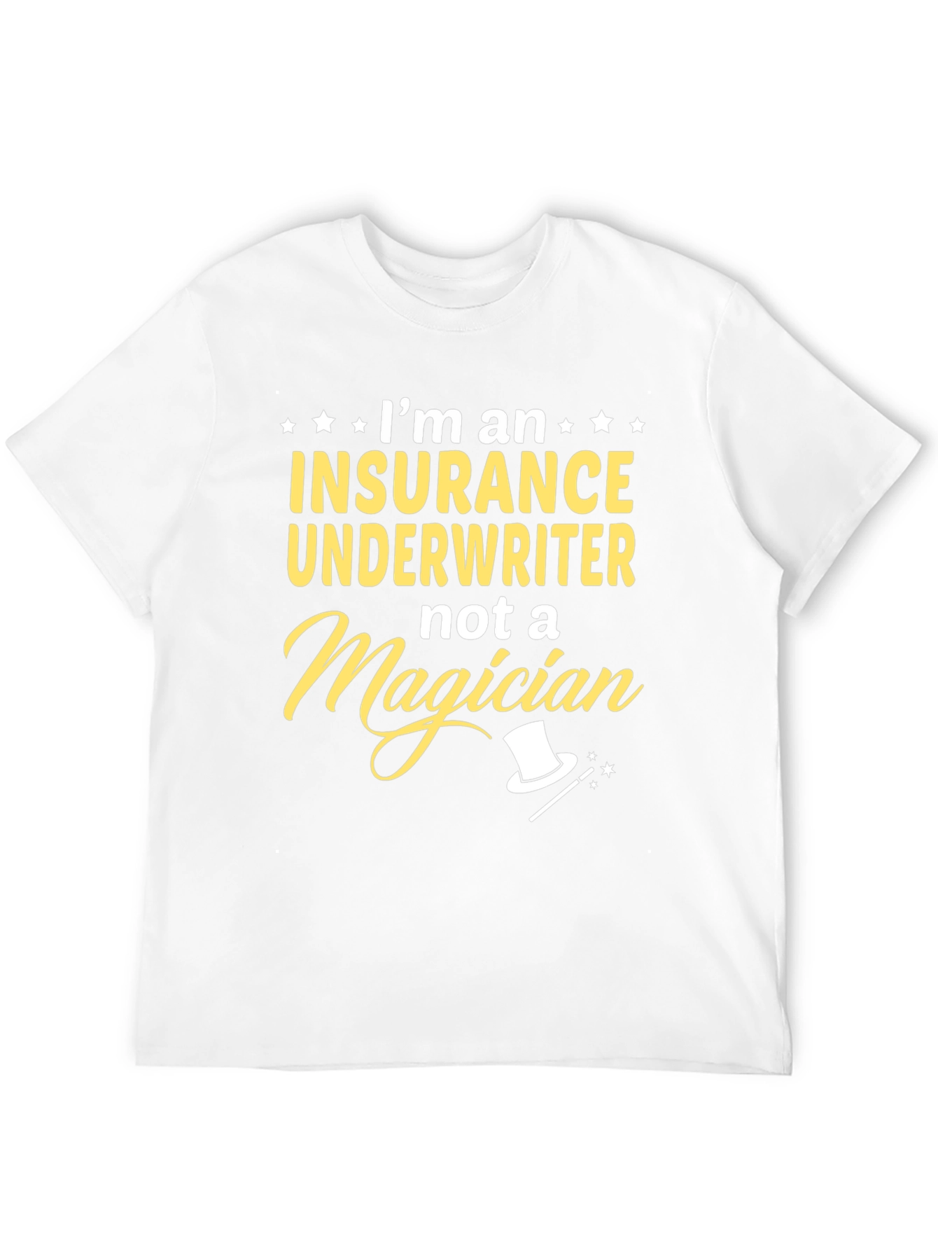 Black Insurance Underwriter T-Shirt - Funny Magician Tee view 12