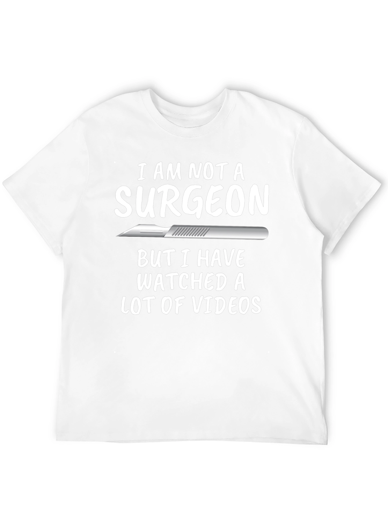 Black Funny "Not a Surgeon" Graphic T-Shirt view 12