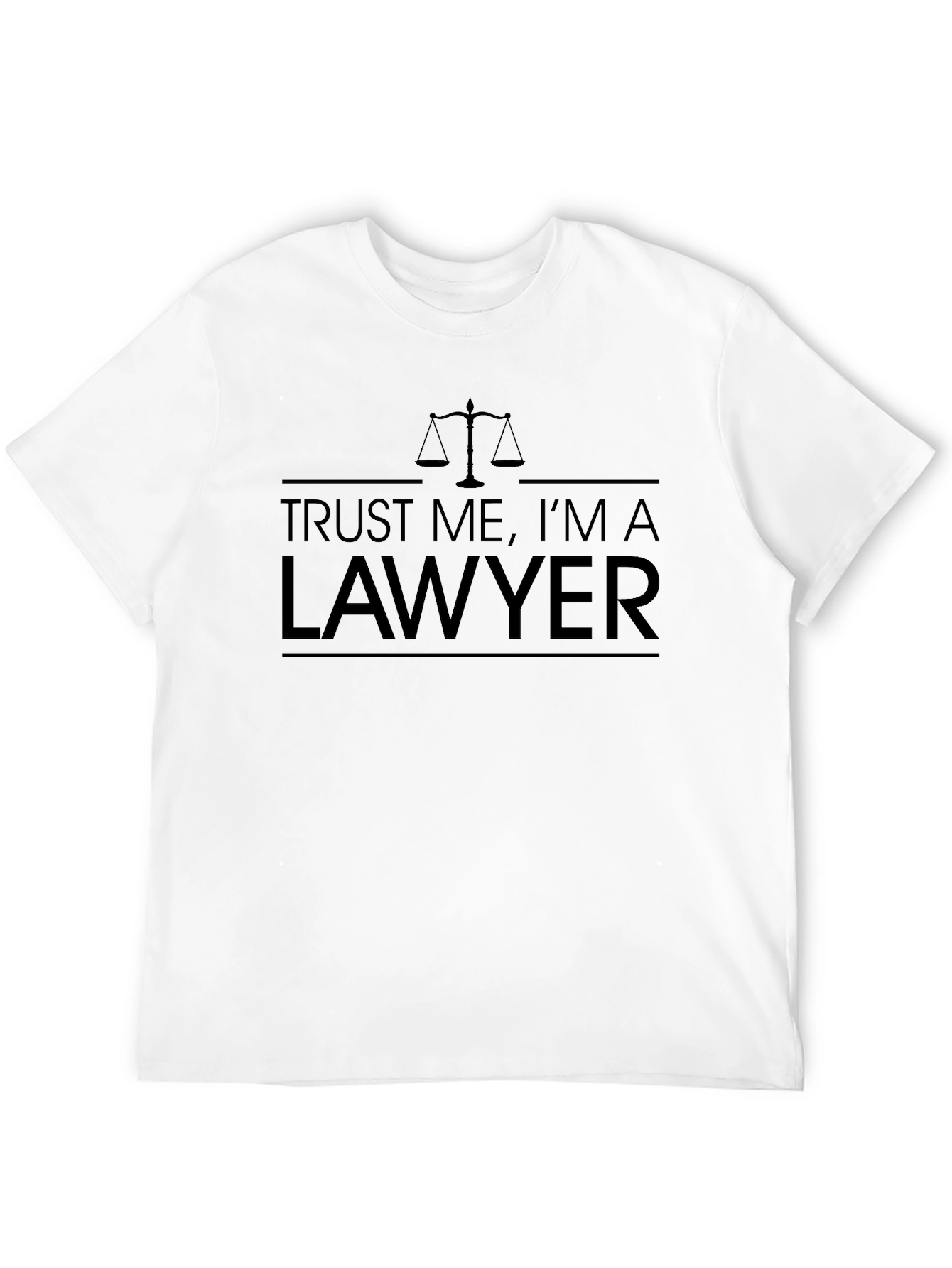 Black Trust Me I'm A Lawyer T-Shirt - Justice Scale Graphic view 12