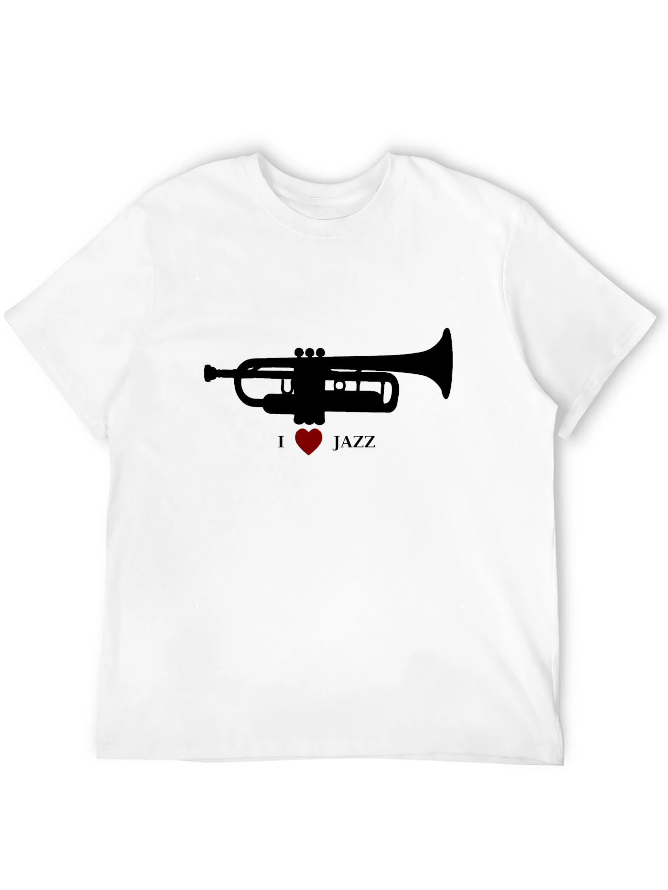 Black I Heart Jazz Trumpet T-Shirt view 12