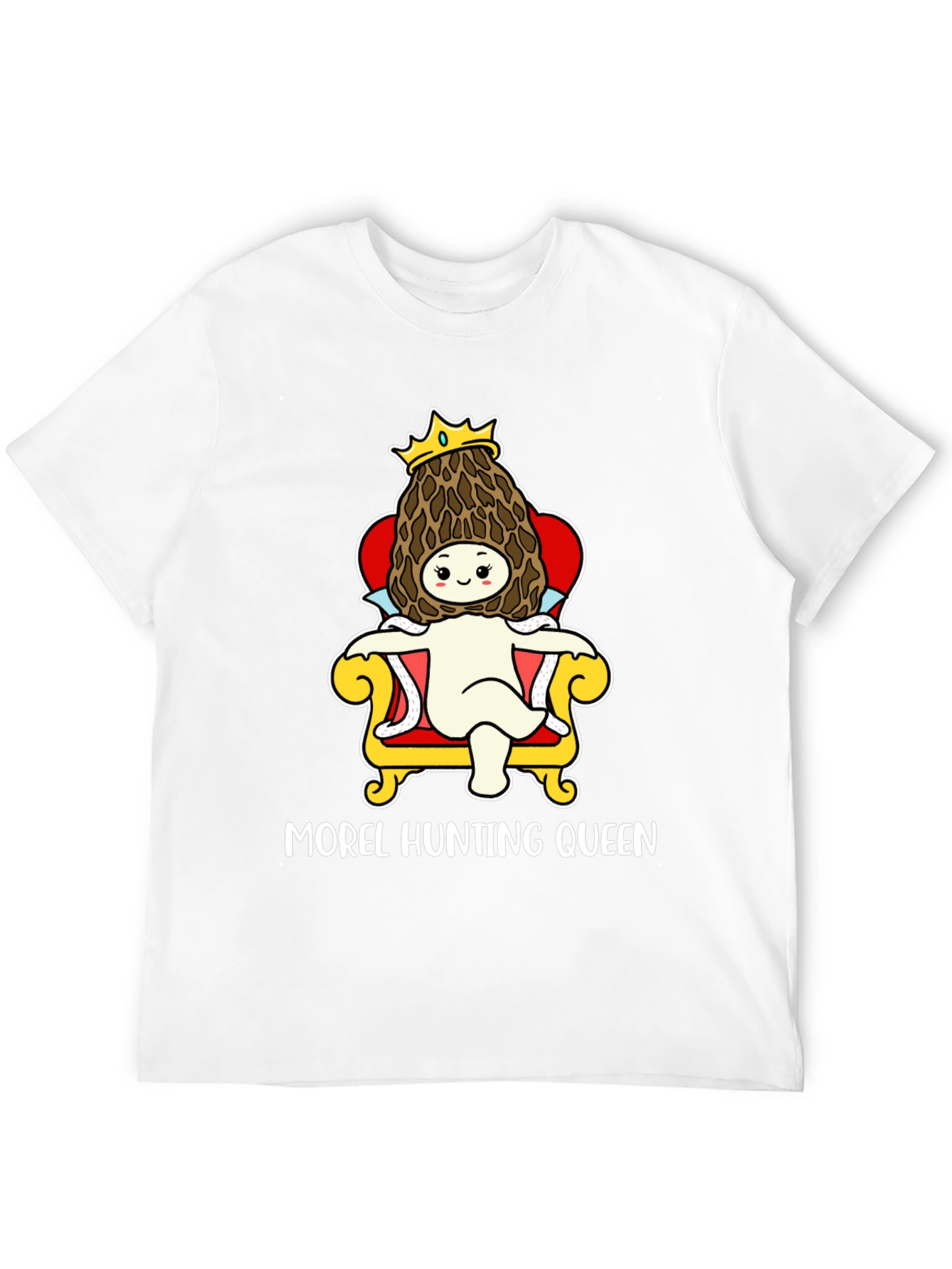 Black Morel Hunting Queen T-Shirt, Mushroom Lover Tee view 12