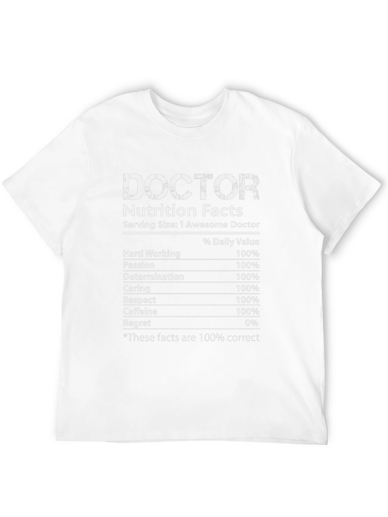 Black Doctor Nutrition Facts T-Shirt, Funny Gift view 12