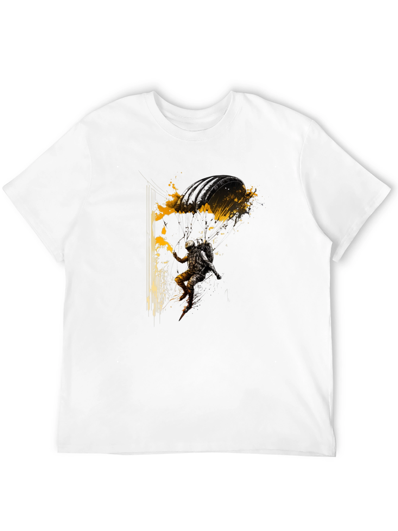 Black Parachute Jumper Graphic Black Tee view 12