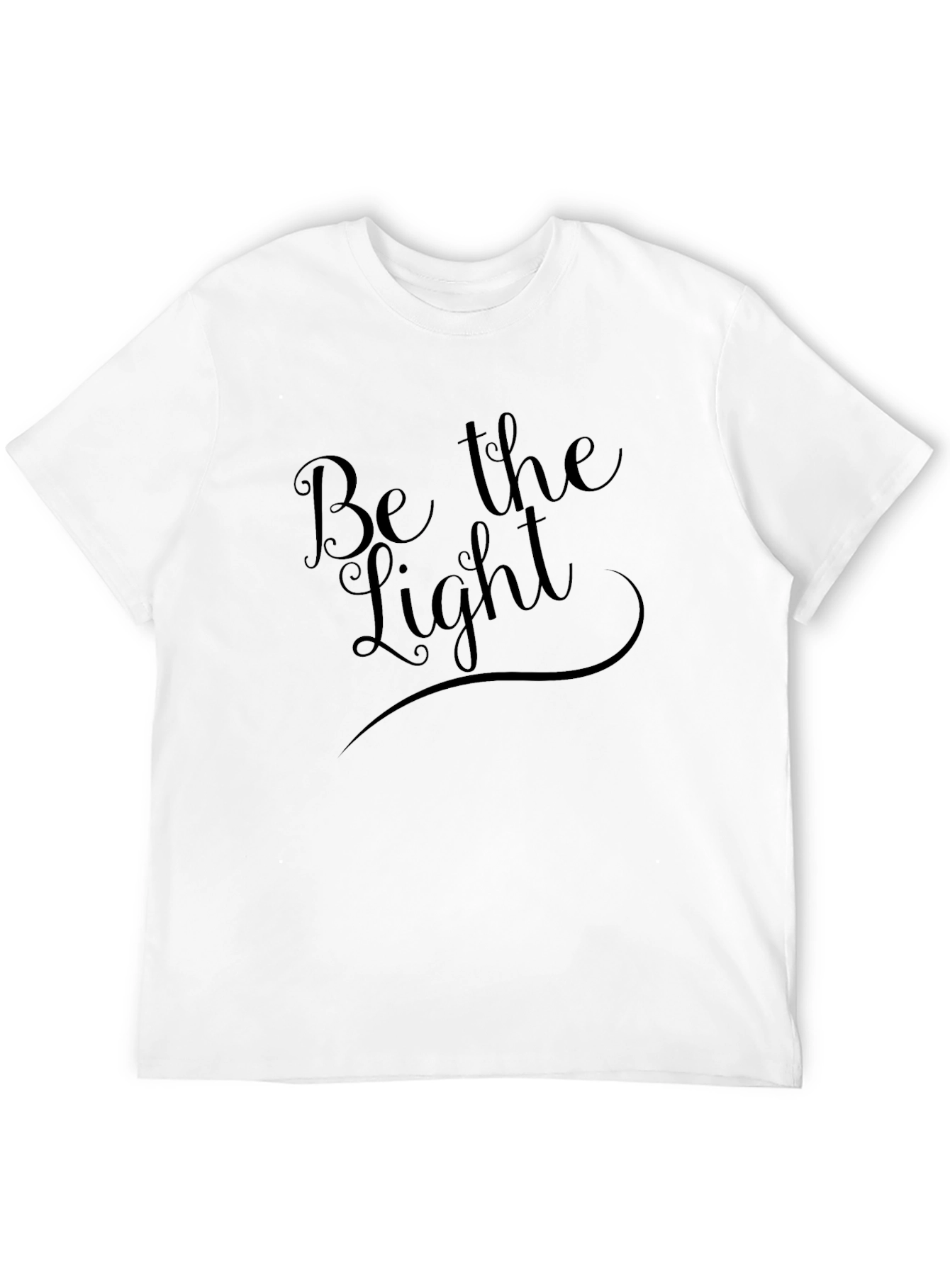 Black Be the Light Graphic Tee - Soft Black Cotton Shirt view 12