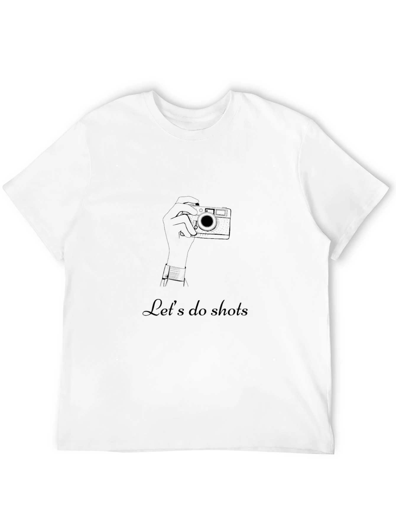 Black Let's Do Shots Graphic Tee - Black Cotton T-Shirt view 12