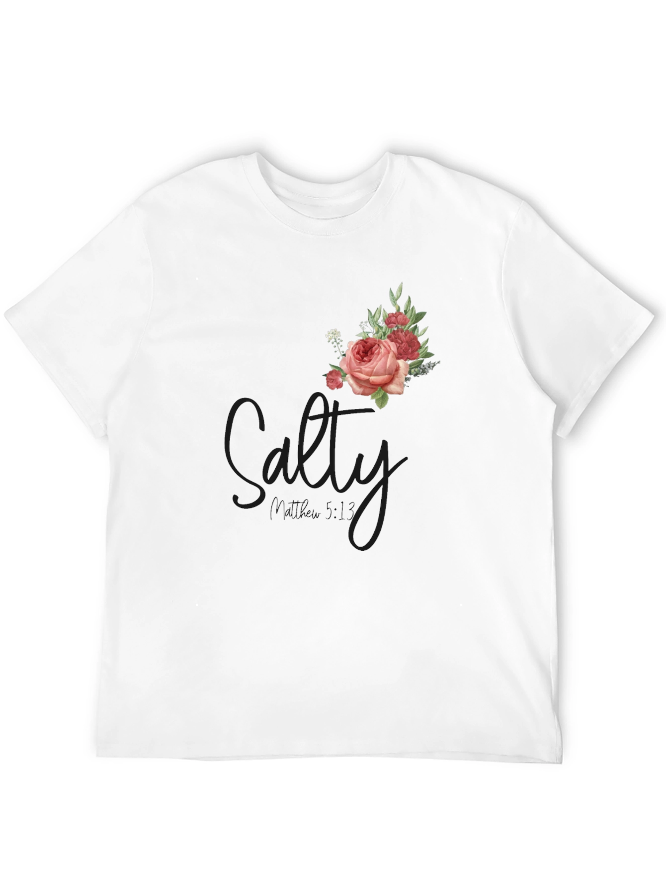 Black Floral Salty Graphic T-Shirt view 12