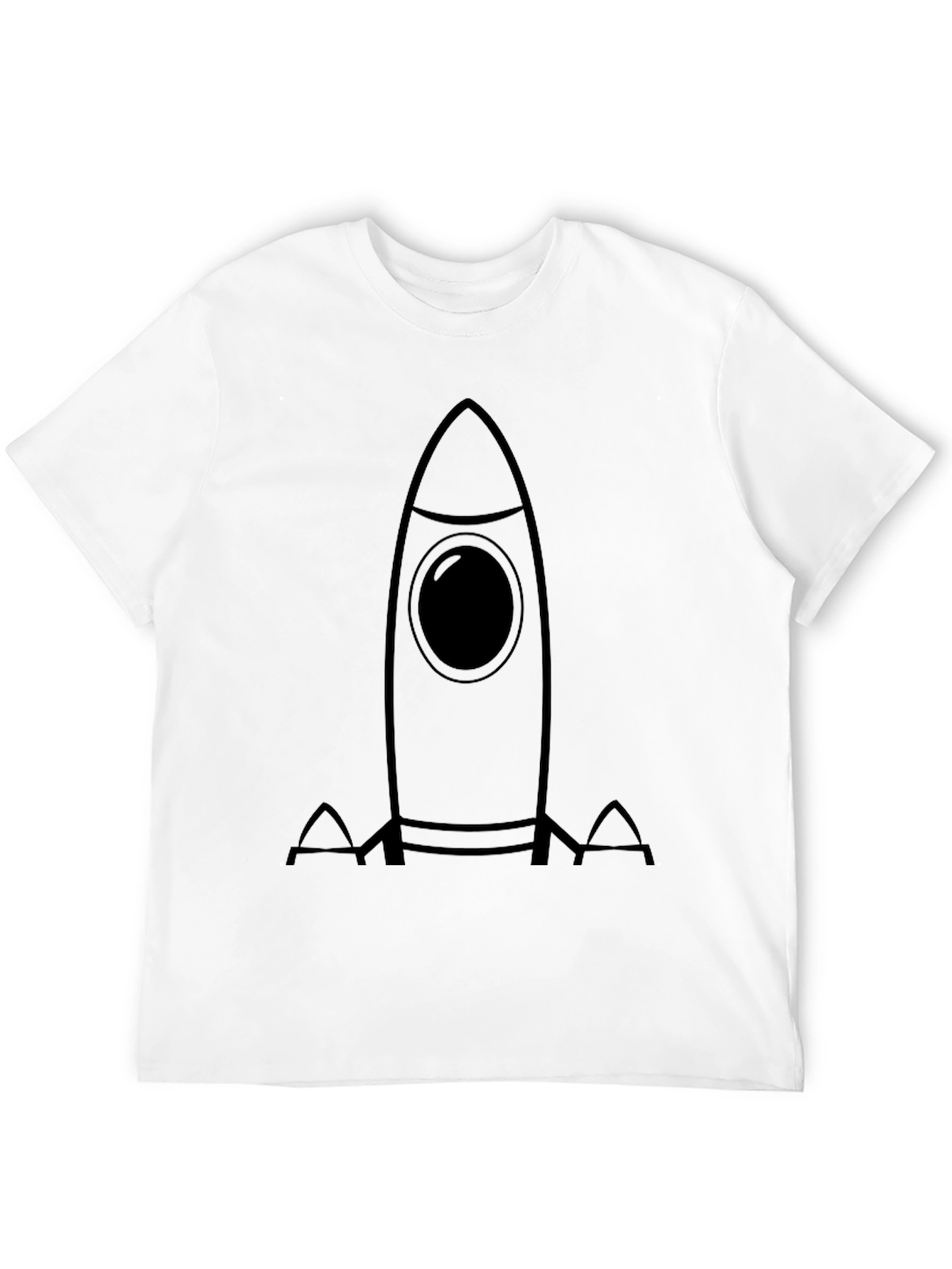 Black Rocket Graphic Tee - Black Cotton T-Shirt view 12
