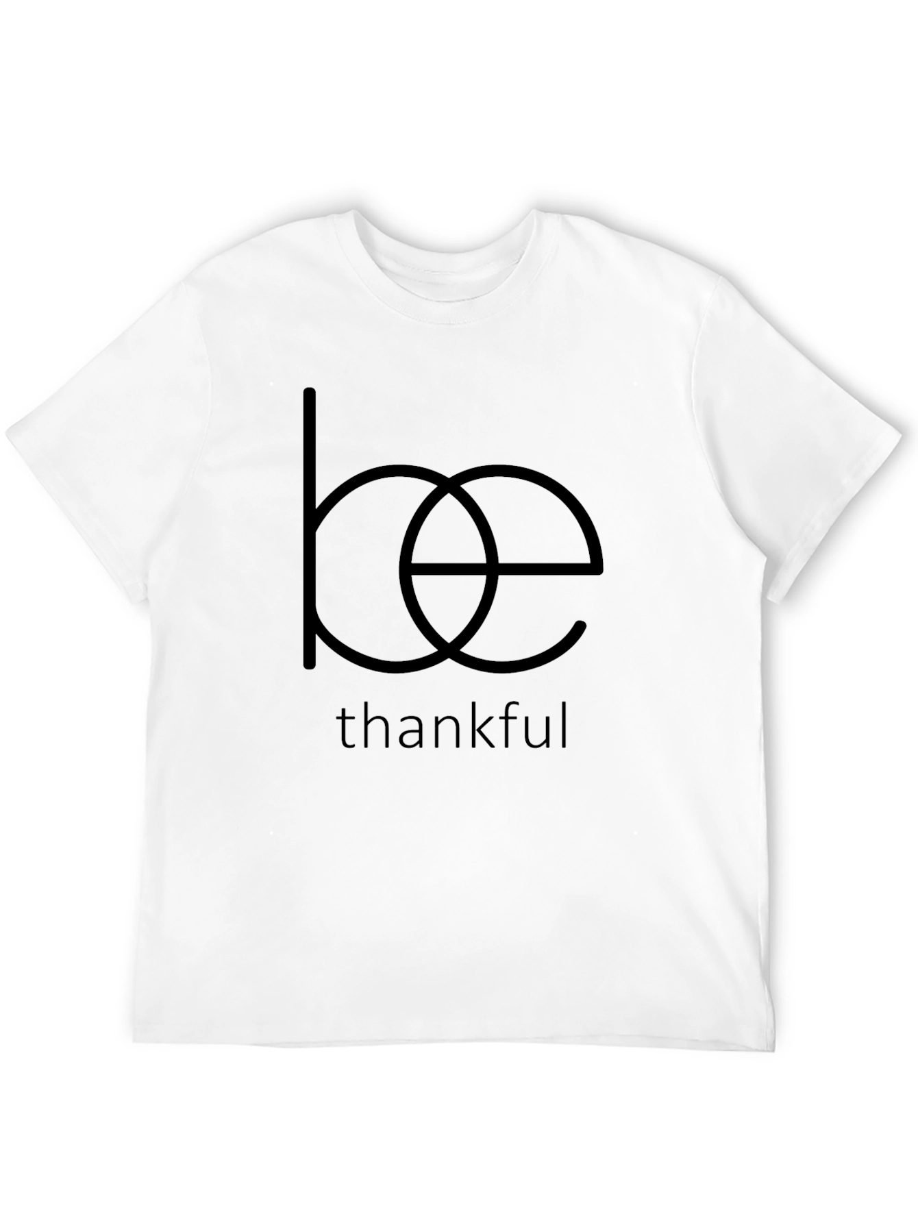 Black Be Thankful Graphic Tee - Soft Cotton Blend view 12