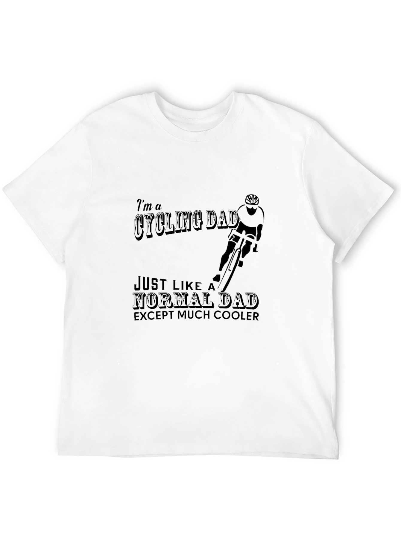 Black Cycling Dad T-Shirt: Cool Father's Day Gift view 12