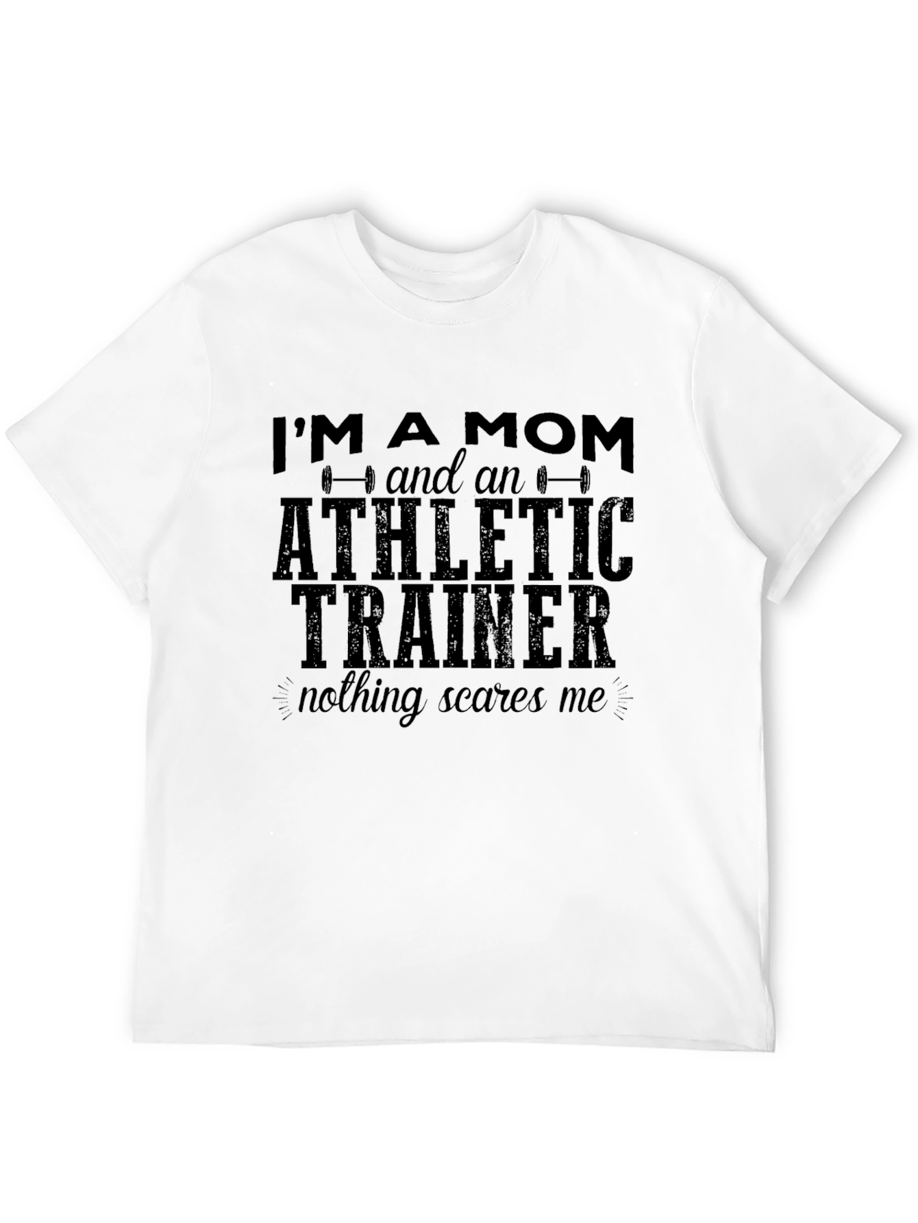Black Mom Athletic Trainer T-Shirt - Nothing Scares Me view 12