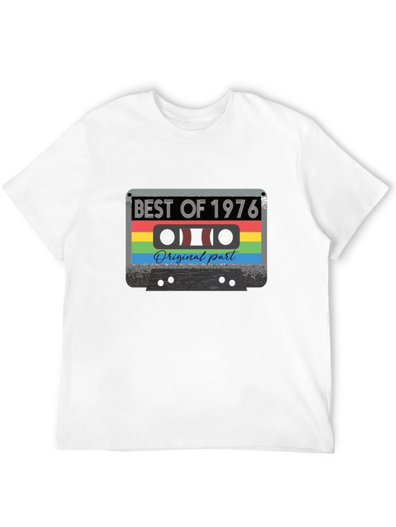 Black Best of 1976 Cassette Tape Graphic T-Shirt view 12