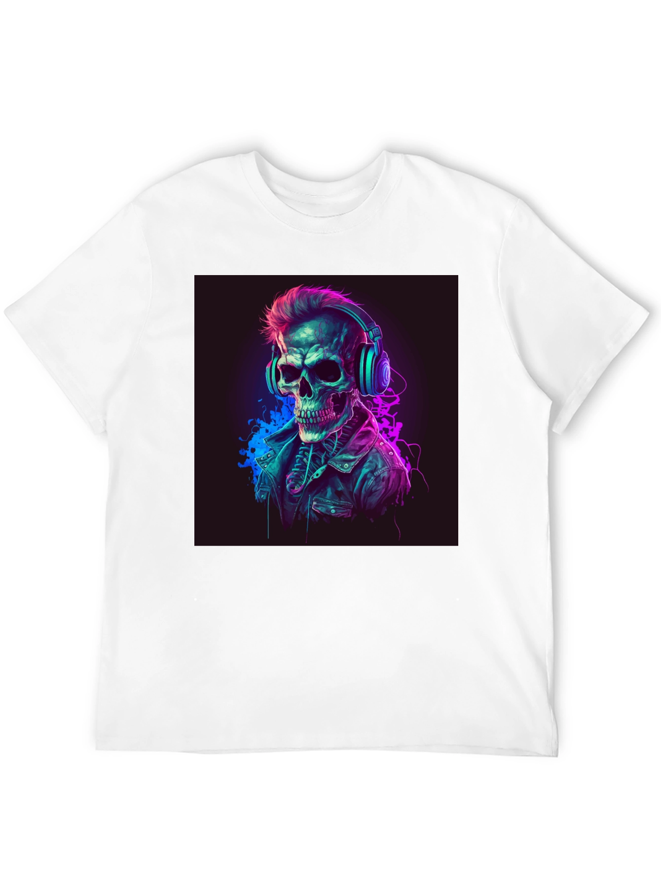 Black Skull DJ Graphic Tee - Cool Edgy Design view 12