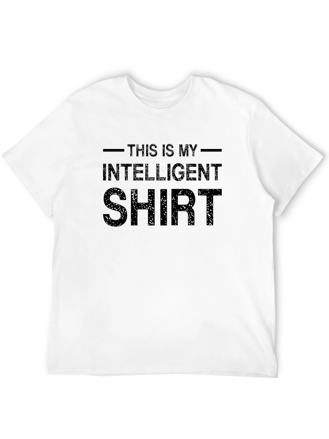 Black Intelligent Shirt Graphic Tee - Men's Black T-Shirt view 12