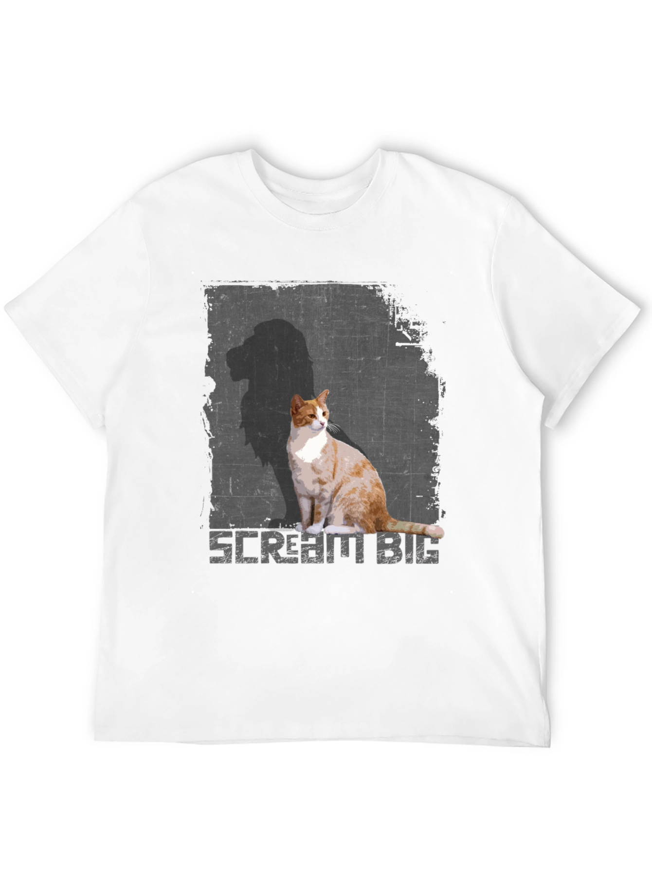 Black Scream Big Cat T-Shirt - Stylish Graphic Tee view 12