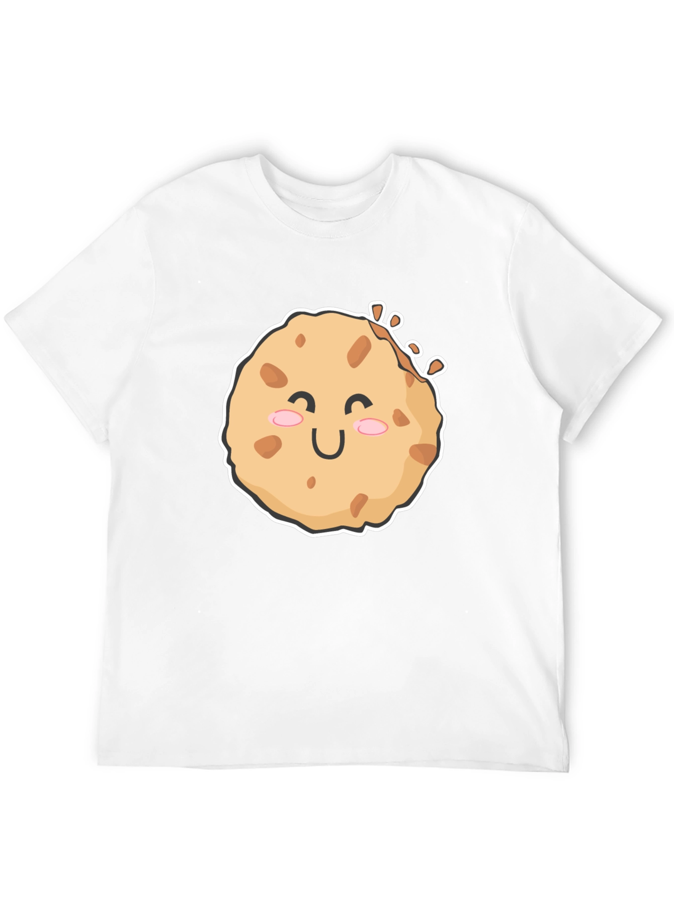 Black Cute Cookie Graphic Black T-Shirt view 12
