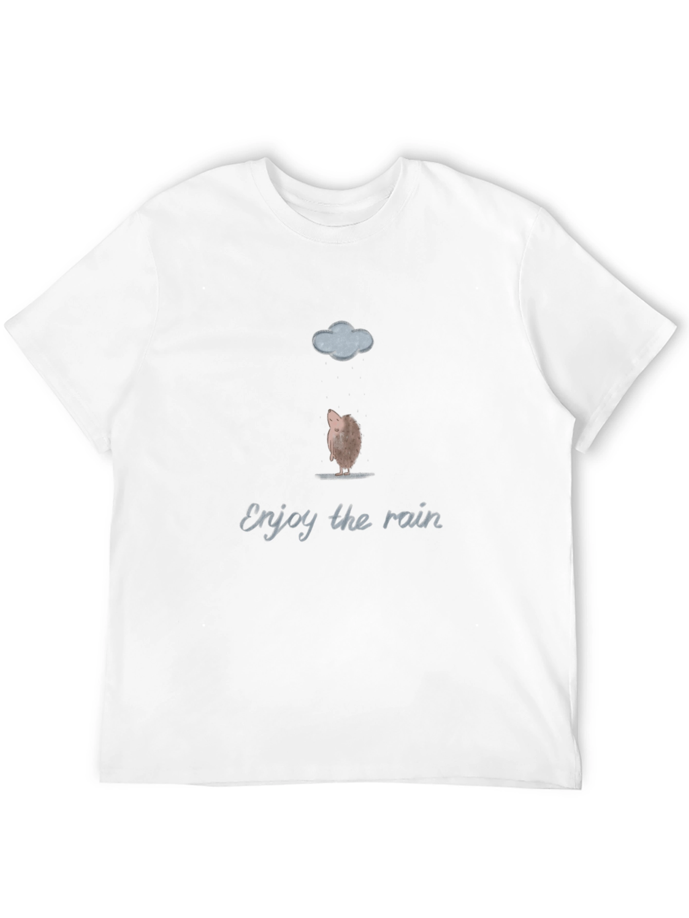 Black Enjoy the Rain Hedgehog Graphic Tee view 12