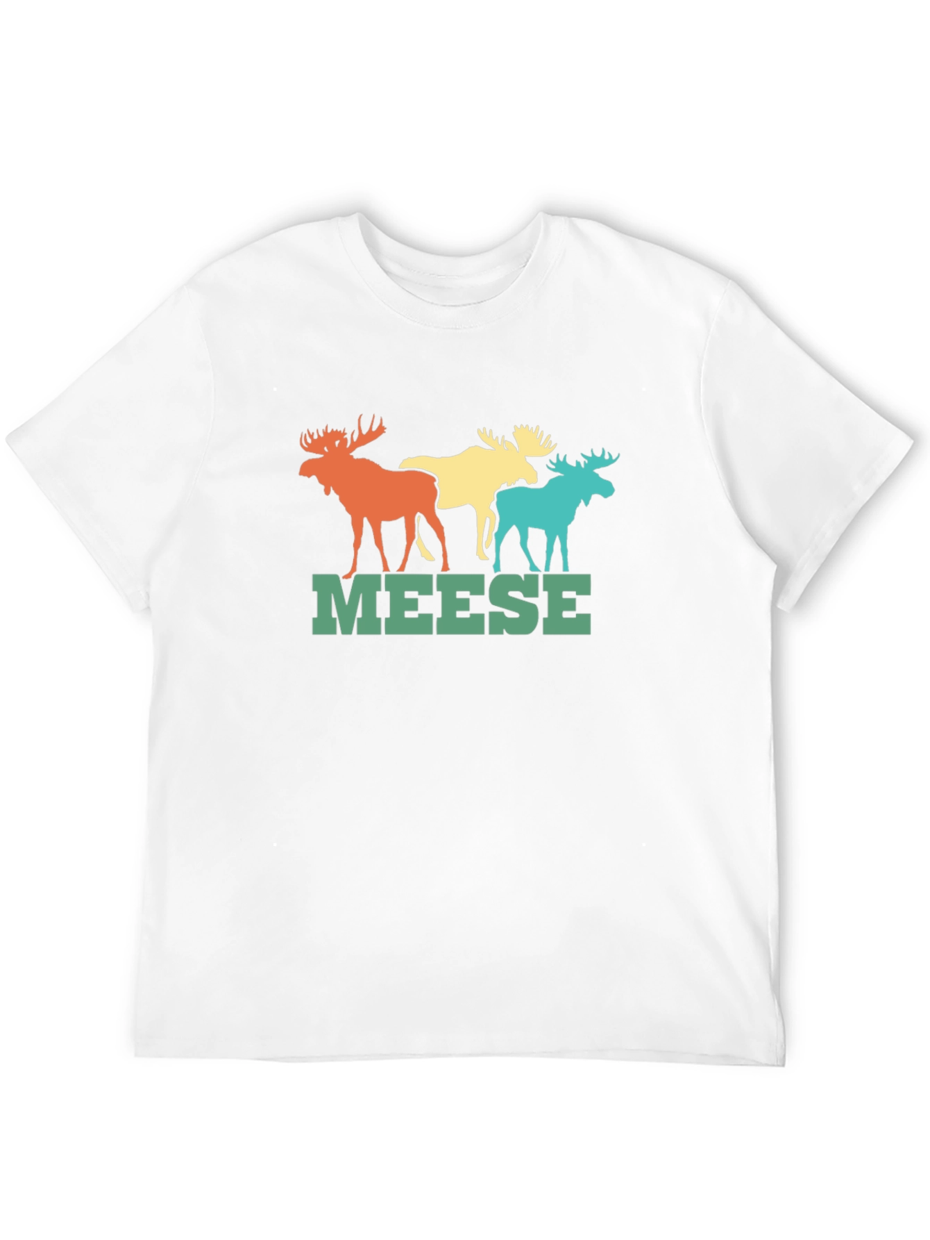 Black Retro Meese T-Shirt: Colorful Moose Graphic Tee view 12