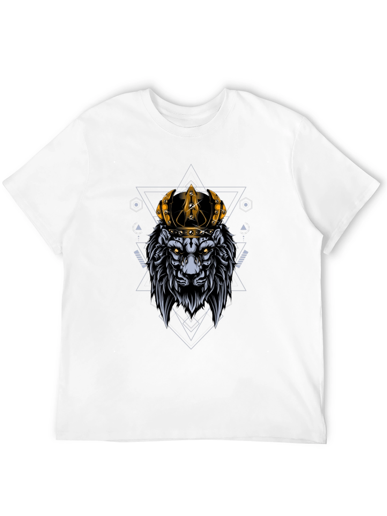 Black Lion King Graphic Tee - Black Cotton T-Shirt view 12